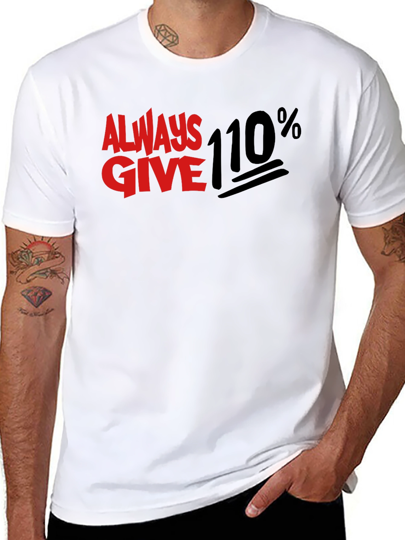 Camiseta Negra Always Give 110%