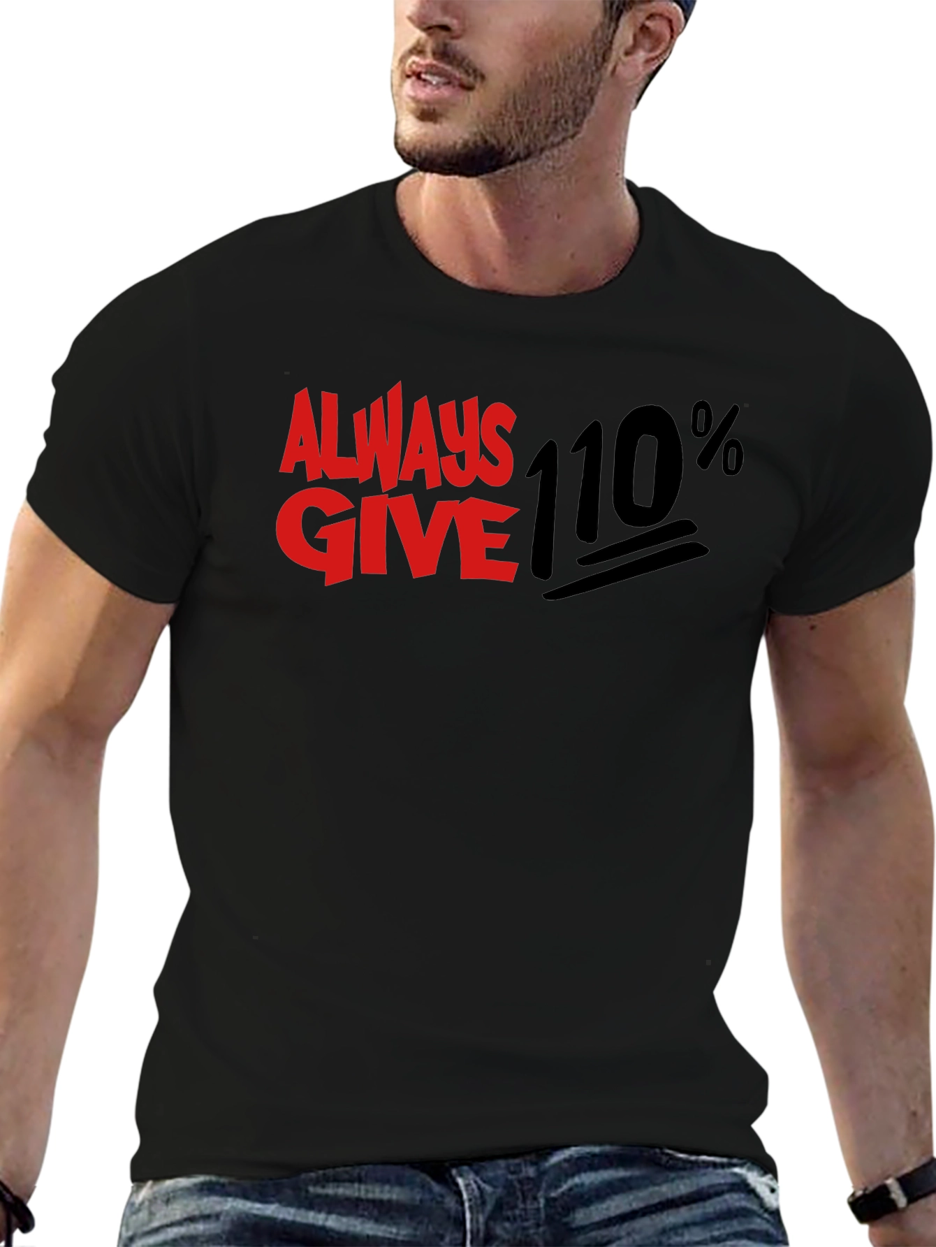 Camiseta Negra Always Give 110%