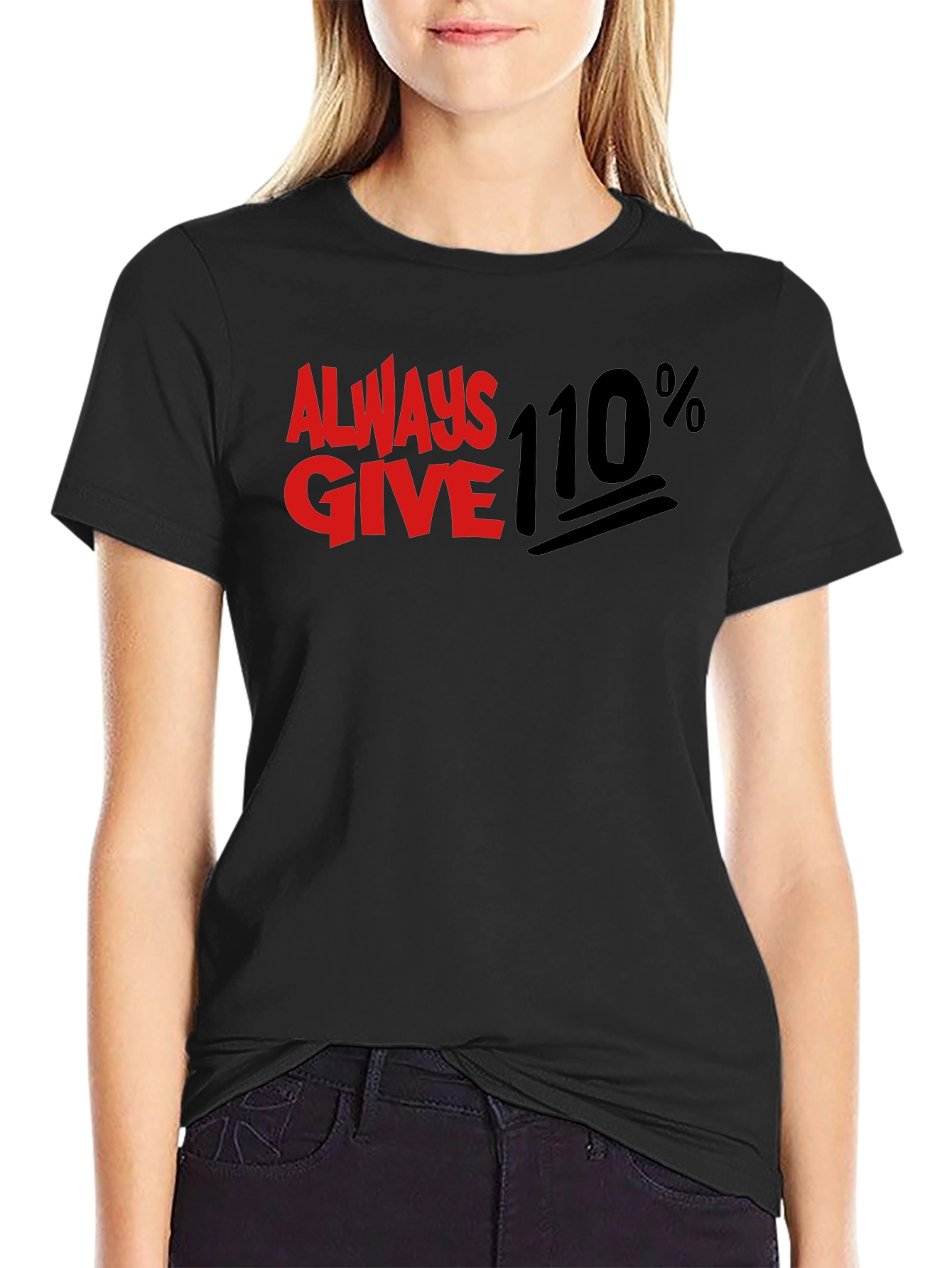 Camiseta Negra Always Give 110%