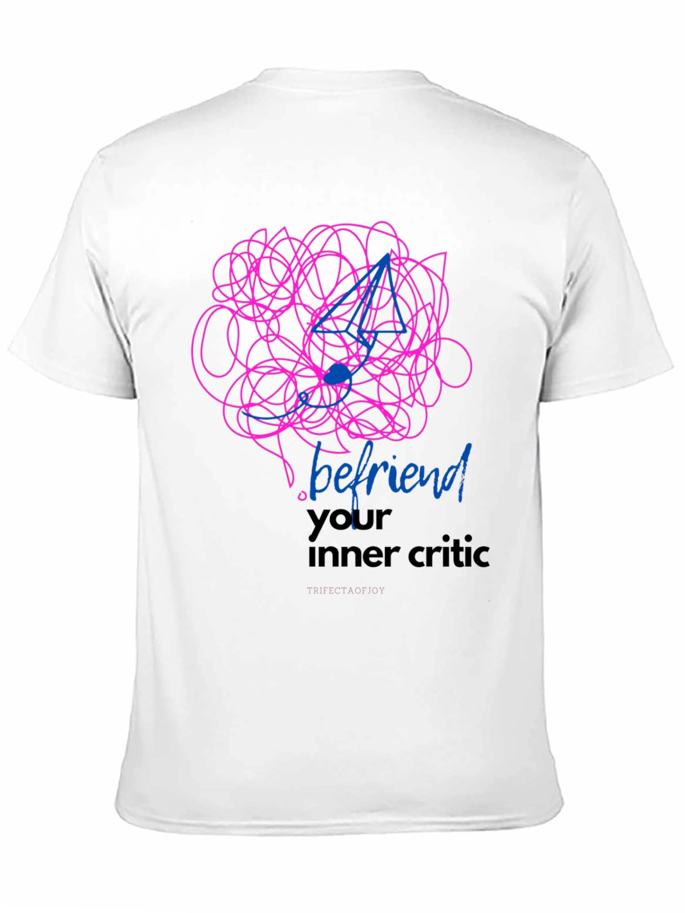 Camiseta Negra con Diseño Abstracto y Mensaje Inspirador