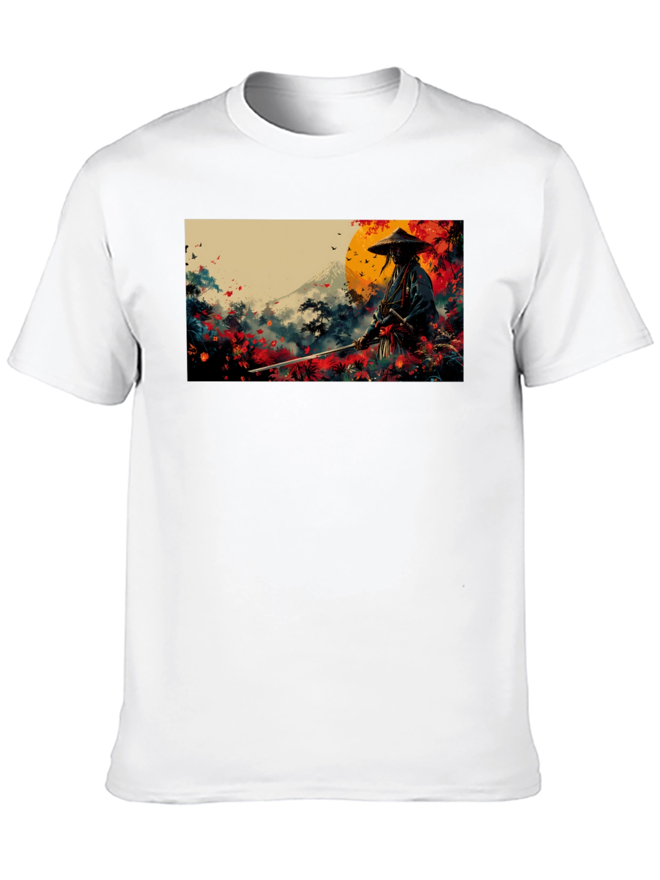 Camiseta Negra Samurai Arte Japonés
