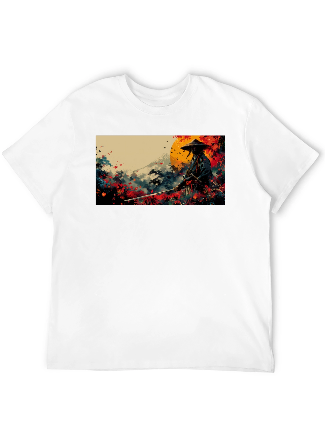 Camiseta Negra Samurai Arte Japonés