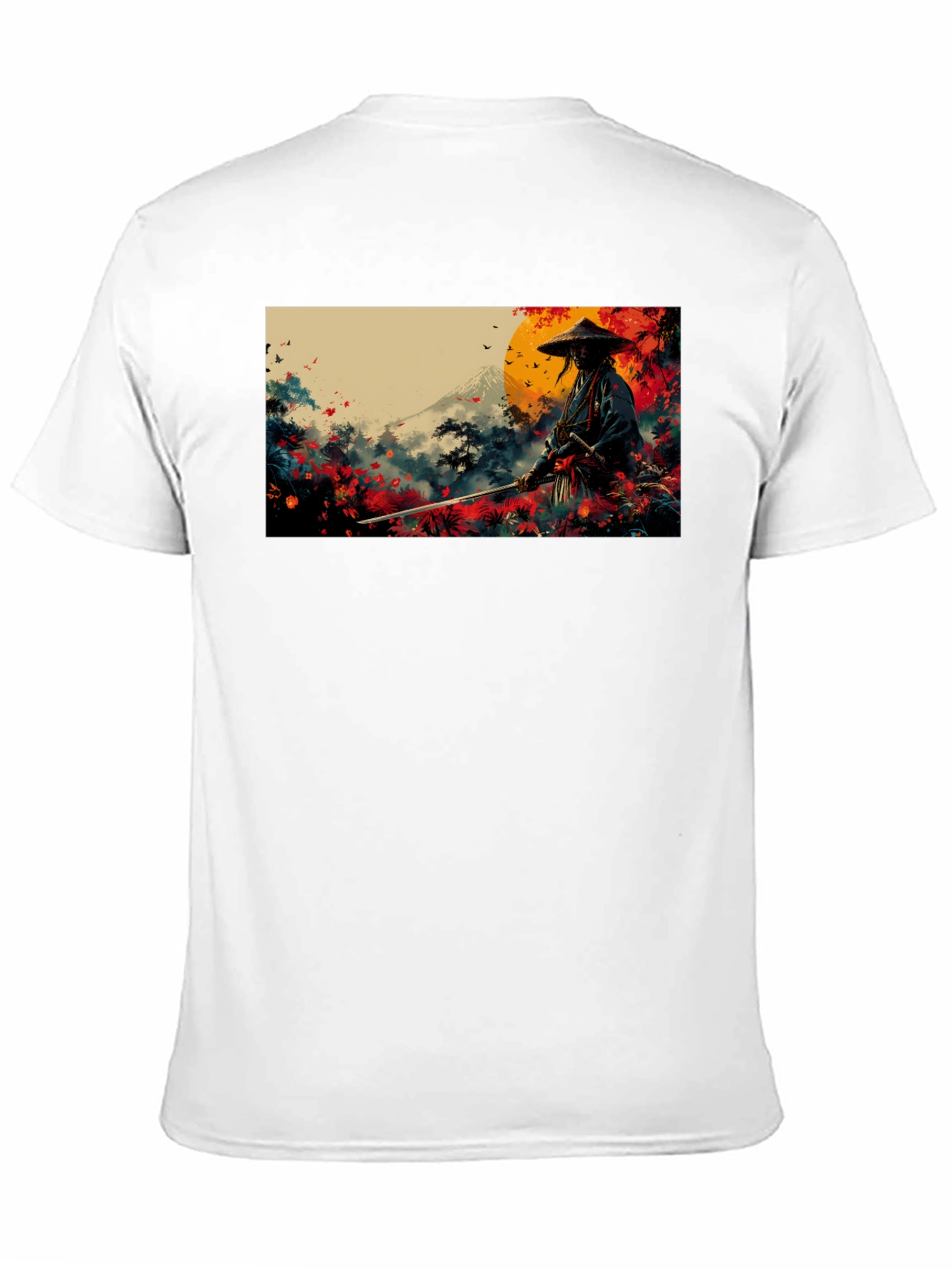 Camiseta Negra Samurai Arte Japonés