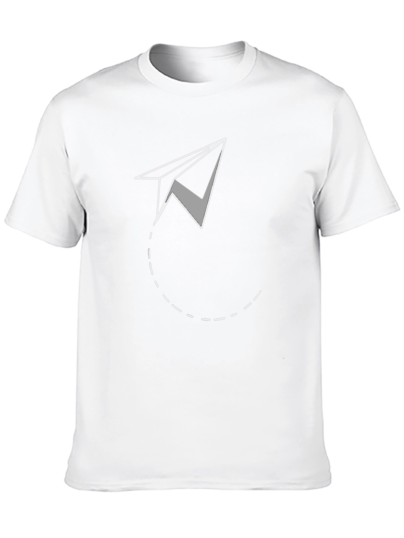 Camiseta Negra con Avión de Papel - Estilo Casual