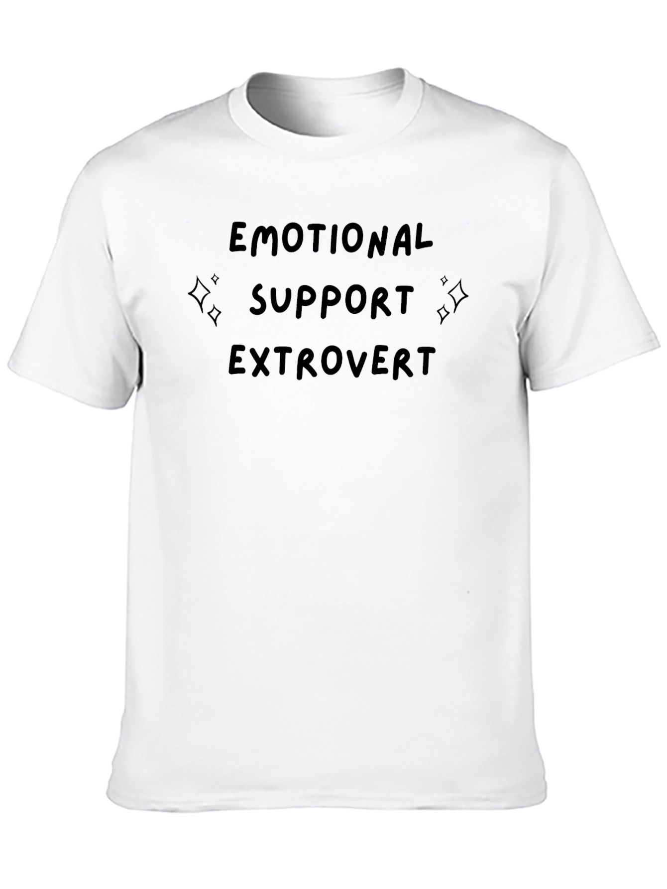 Camiseta Negra: Soporte Emocional Extrovertido