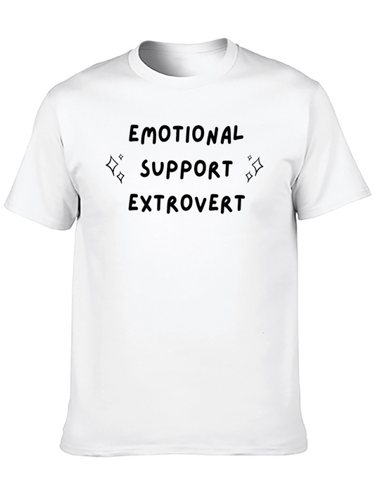 Camiseta Negra: Soporte Emocional Extrovertido
