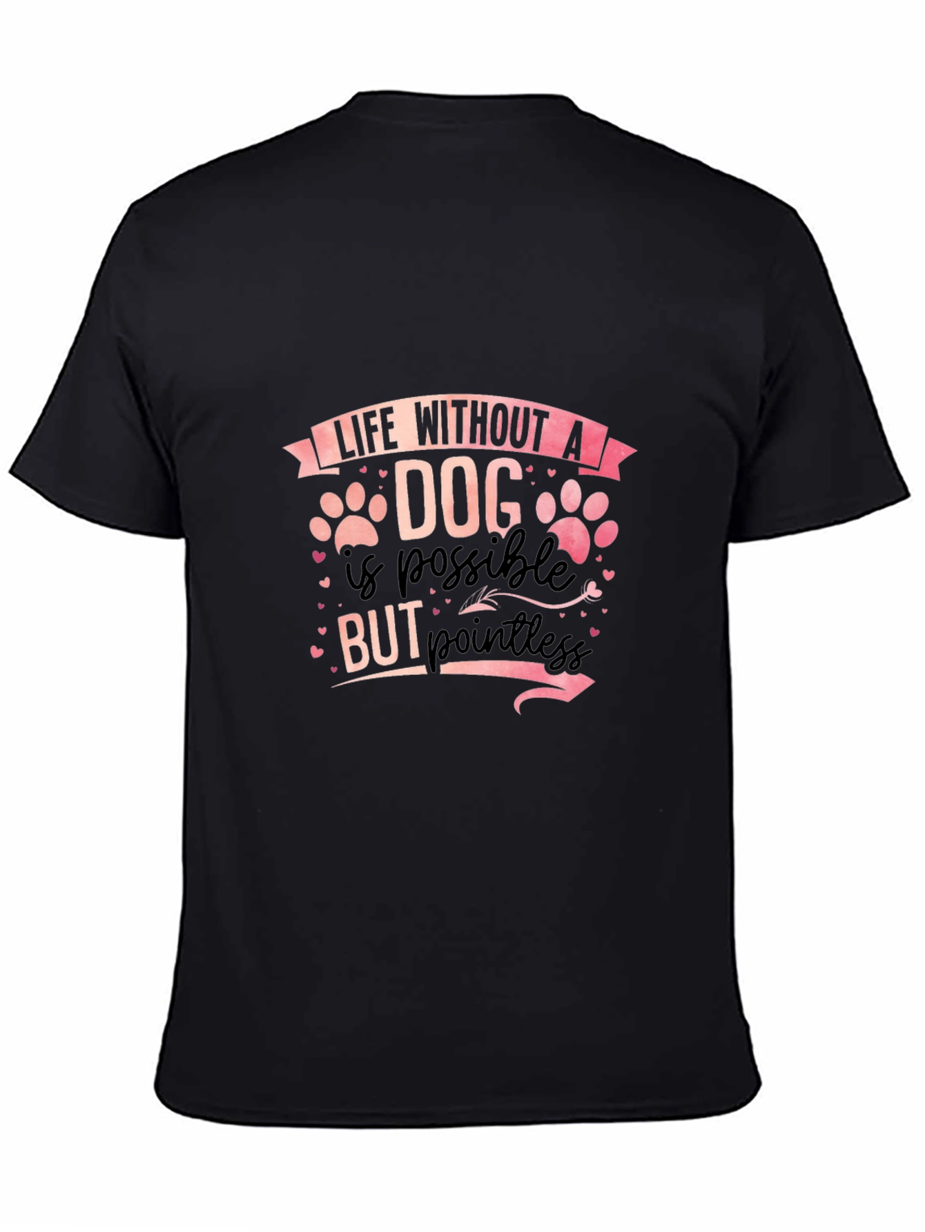 Camiseta Negra Vida sin un perro