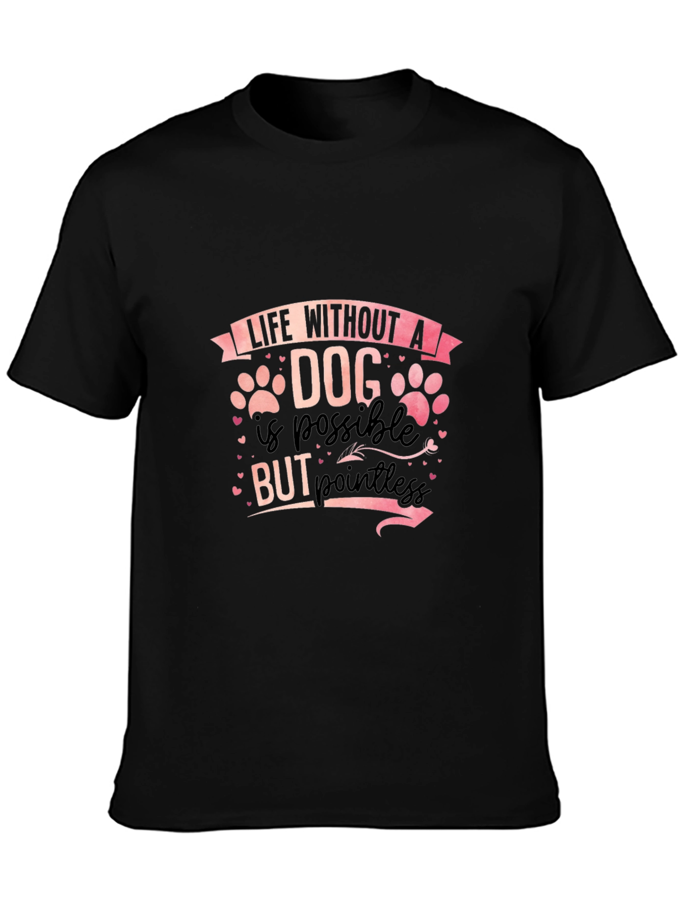 Camiseta Negra Vida sin un perro