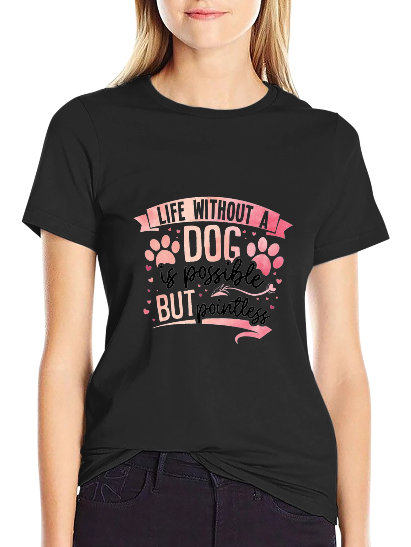 Camiseta Negra Vida sin un perro