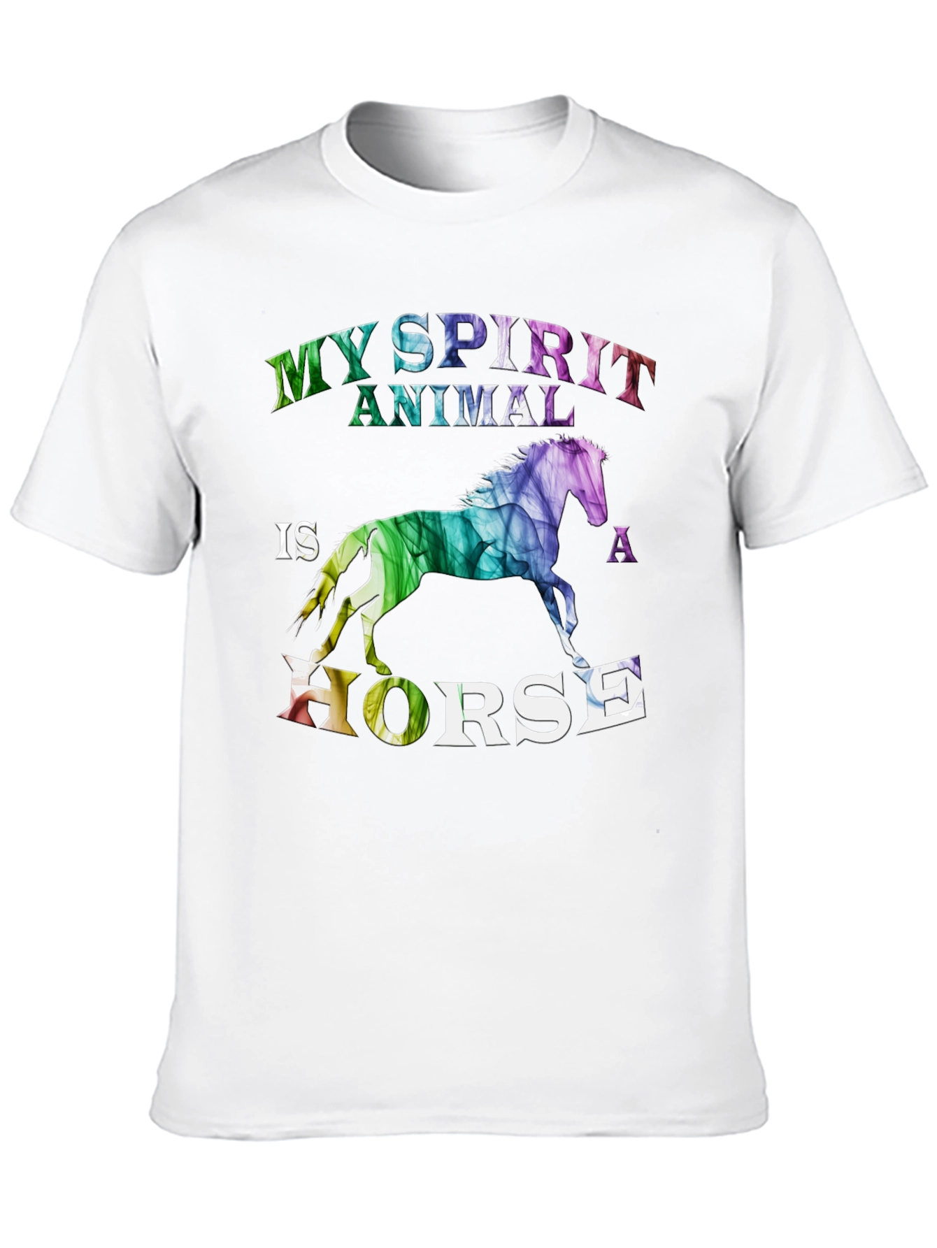 Camiseta Negra Mi Animal Espiritual es un Caballo
