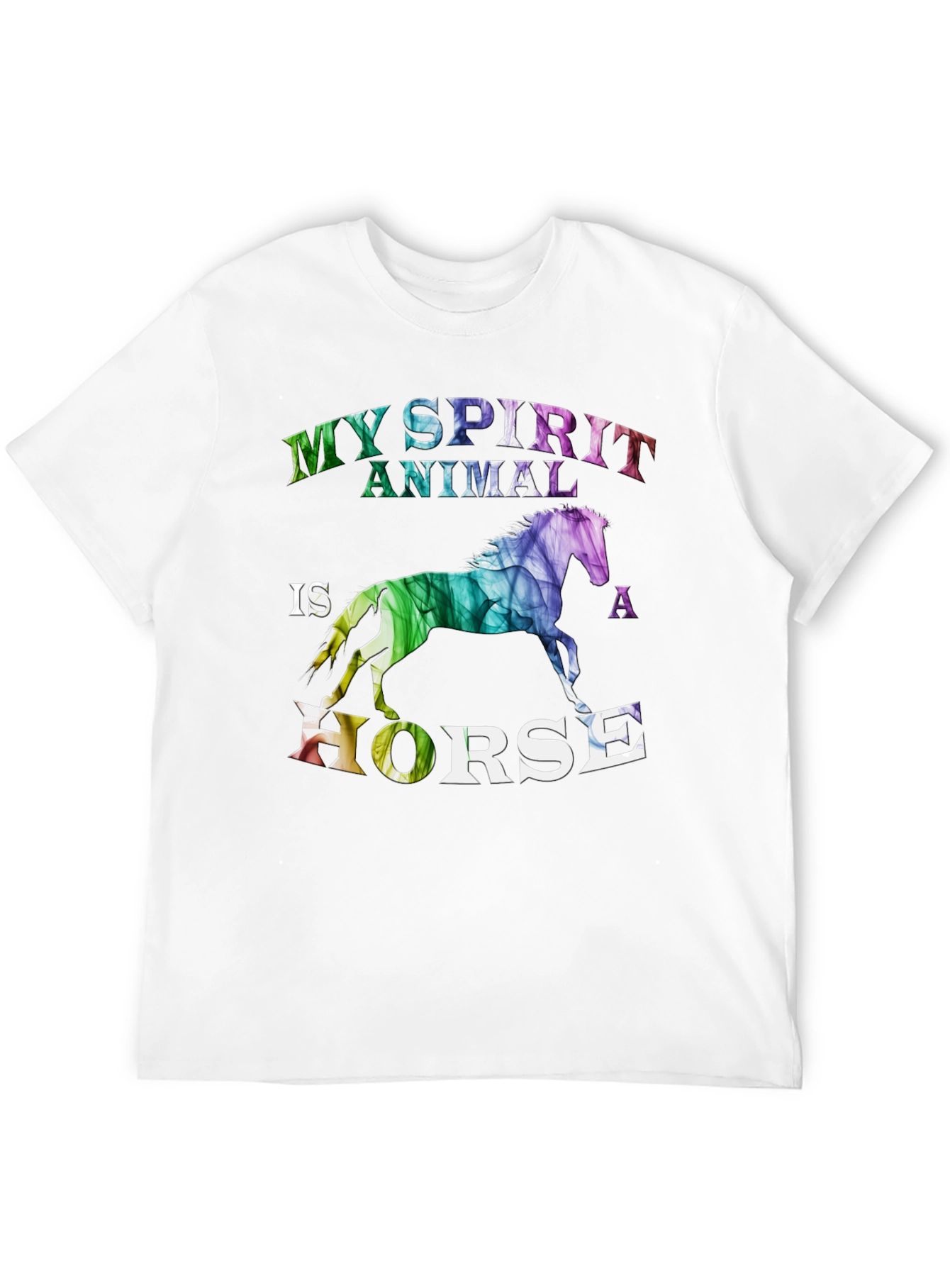 Camiseta Negra Mi Animal Espiritual es un Caballo