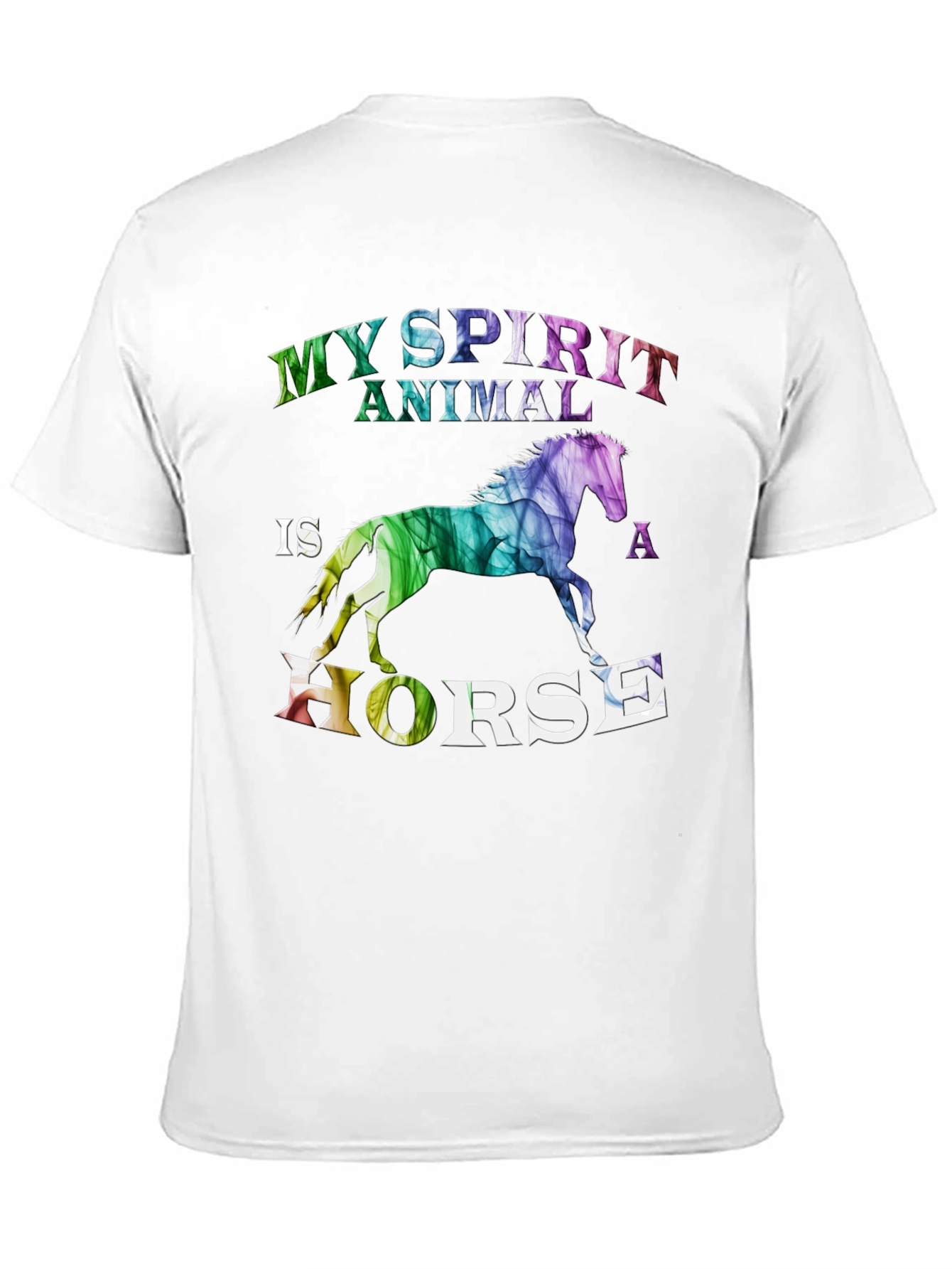Camiseta Negra Mi Animal Espiritual es un Caballo