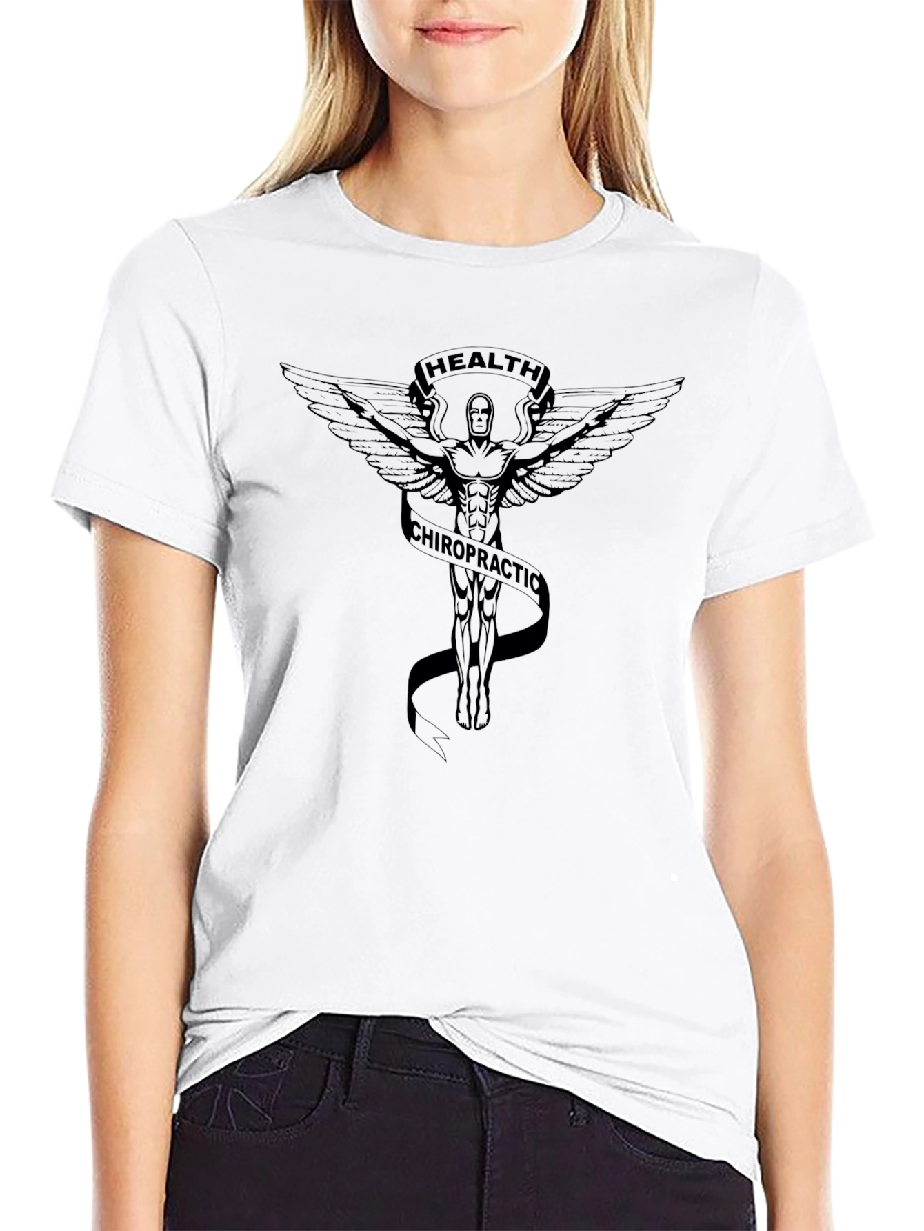 Camiseta Negra: Salud y Quiropráctica