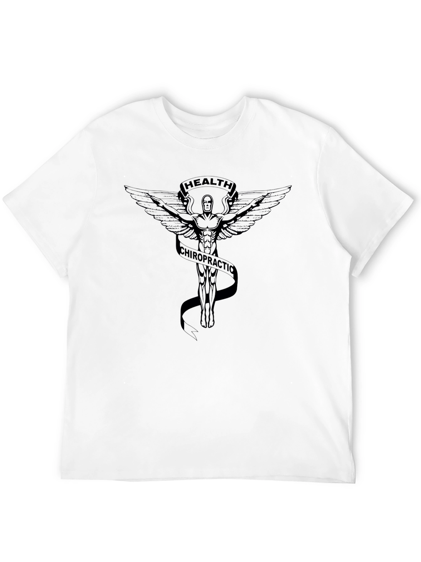Camiseta Negra: Salud y Quiropráctica
