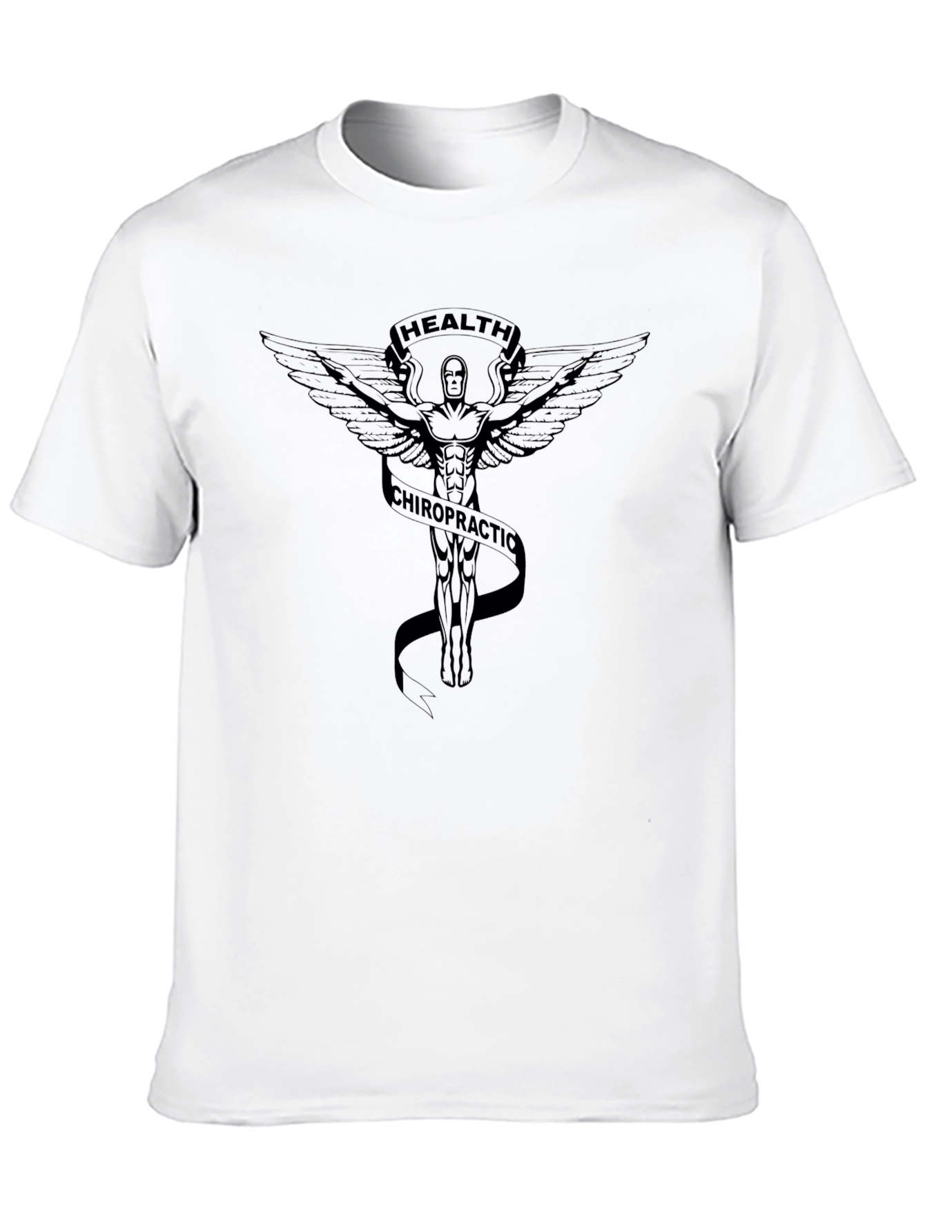 Camiseta Negra: Salud y Quiropráctica