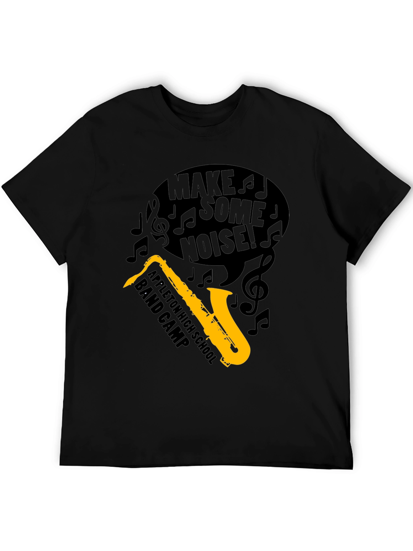 Camiseta Negra Banda Música Escolar Haz Ruido