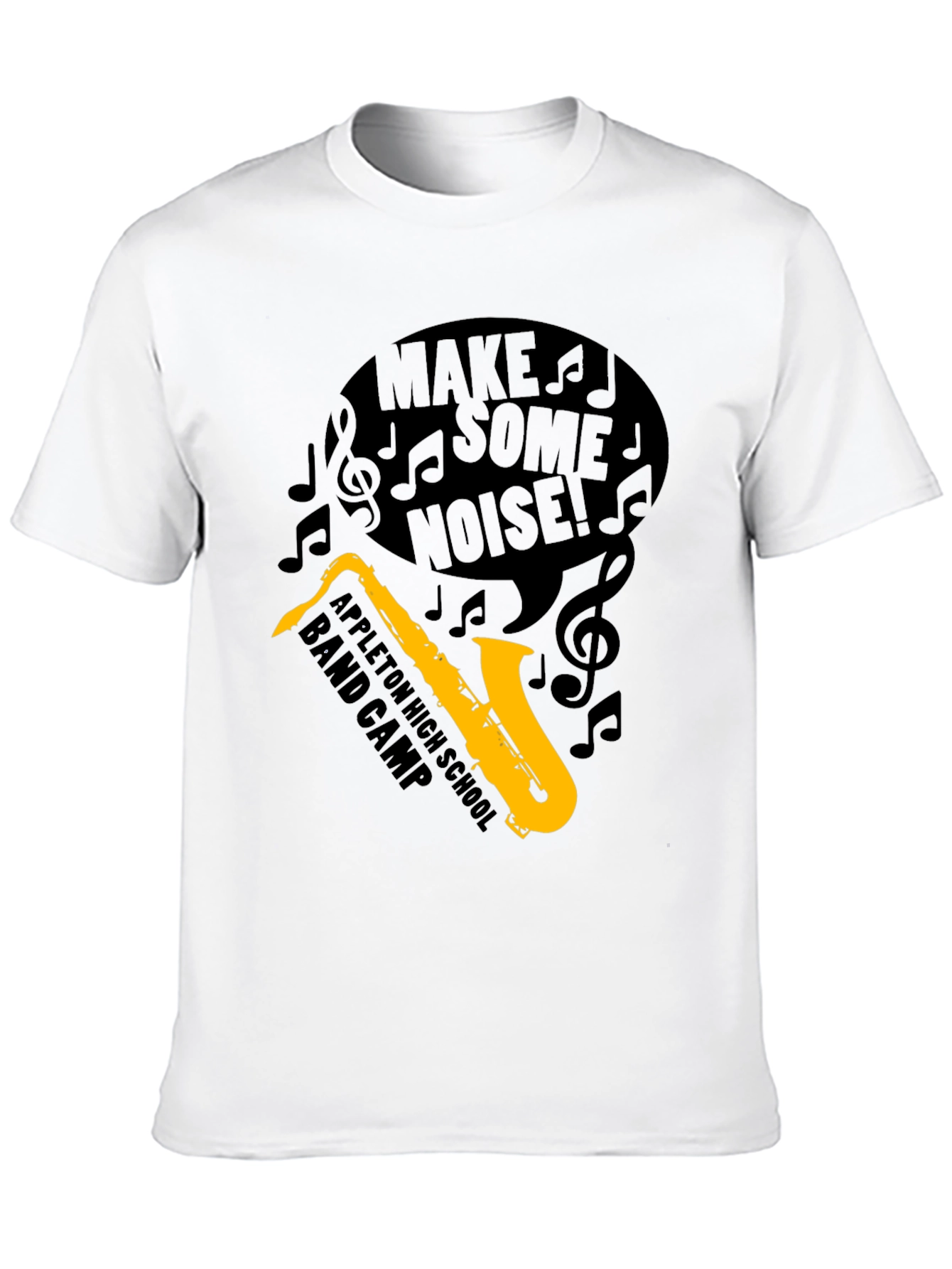 Camiseta Negra Banda Música Escolar Haz Ruido