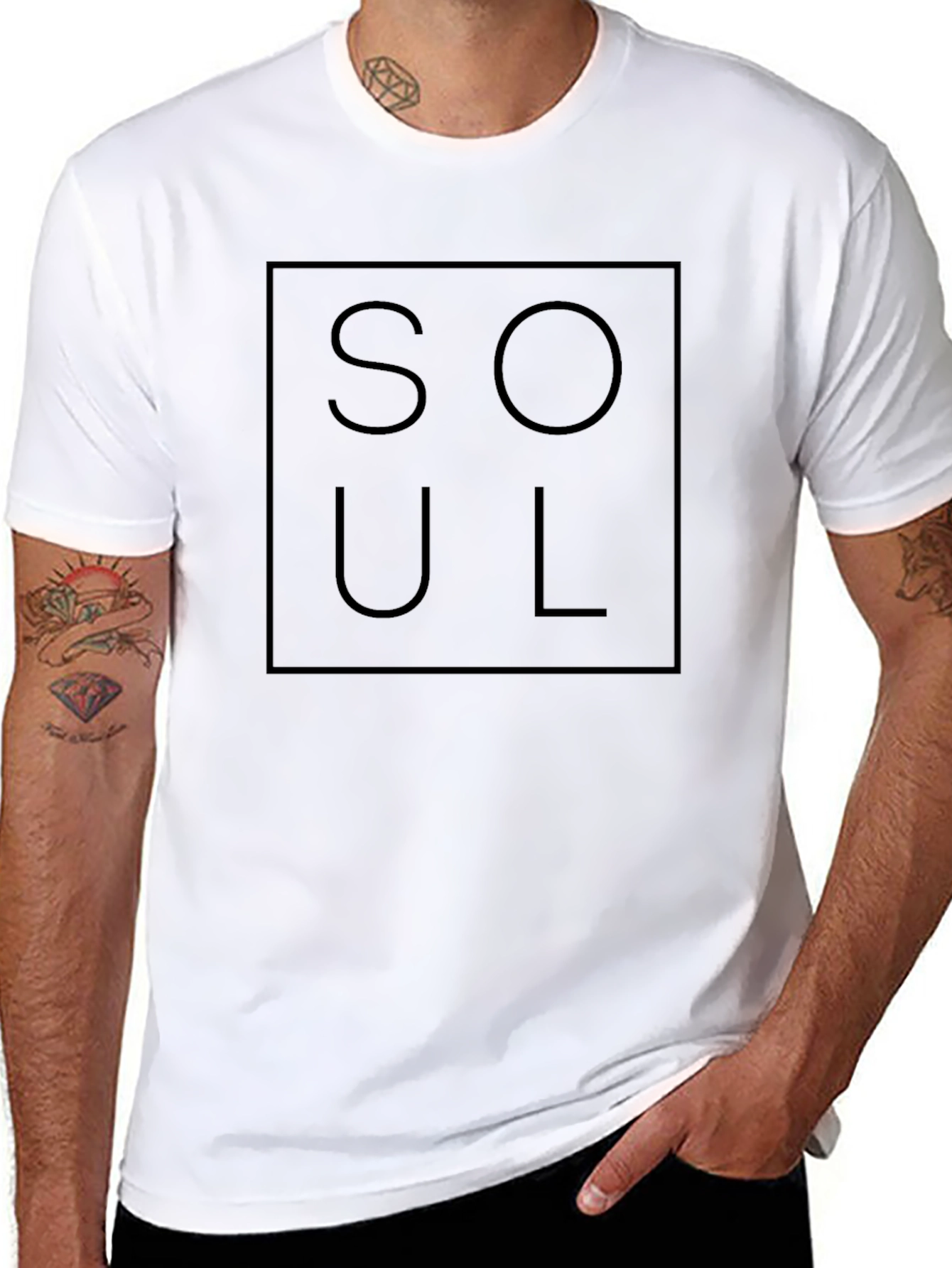 SOUL Graphic Tee - Modern Black T-Shirt