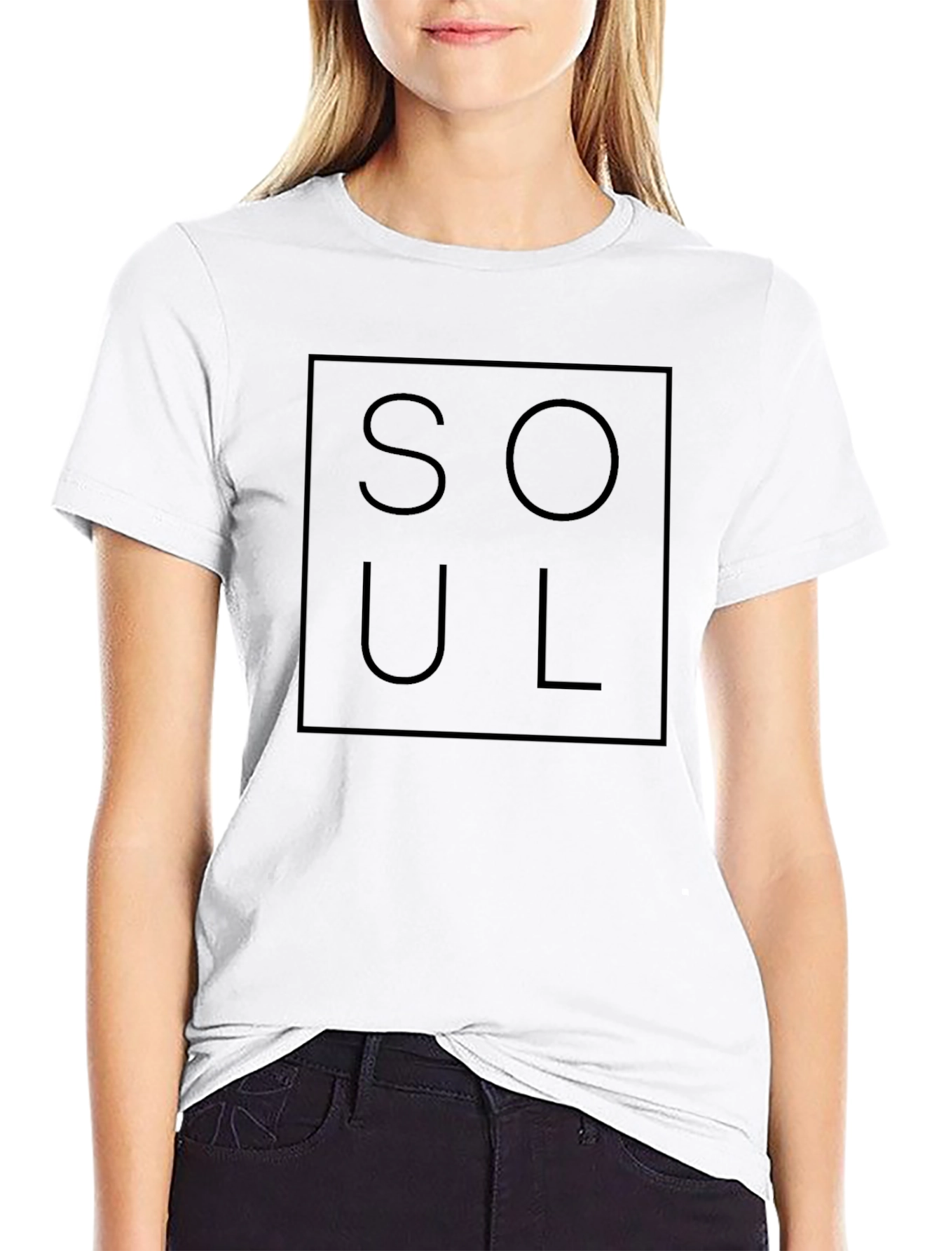 SOUL Graphic Tee - Modern Black T-Shirt