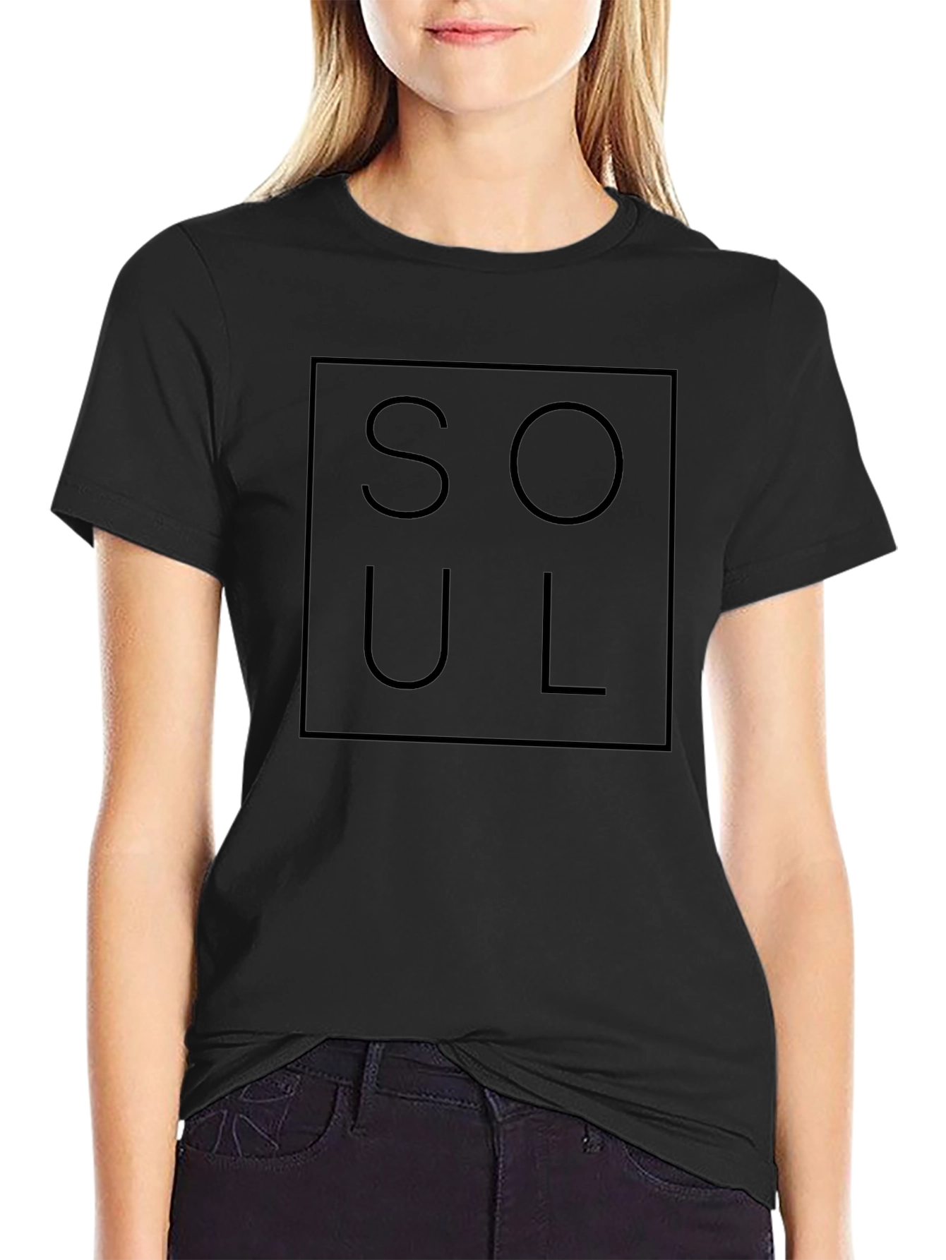 SOUL Graphic Tee - Modern Black T-Shirt
