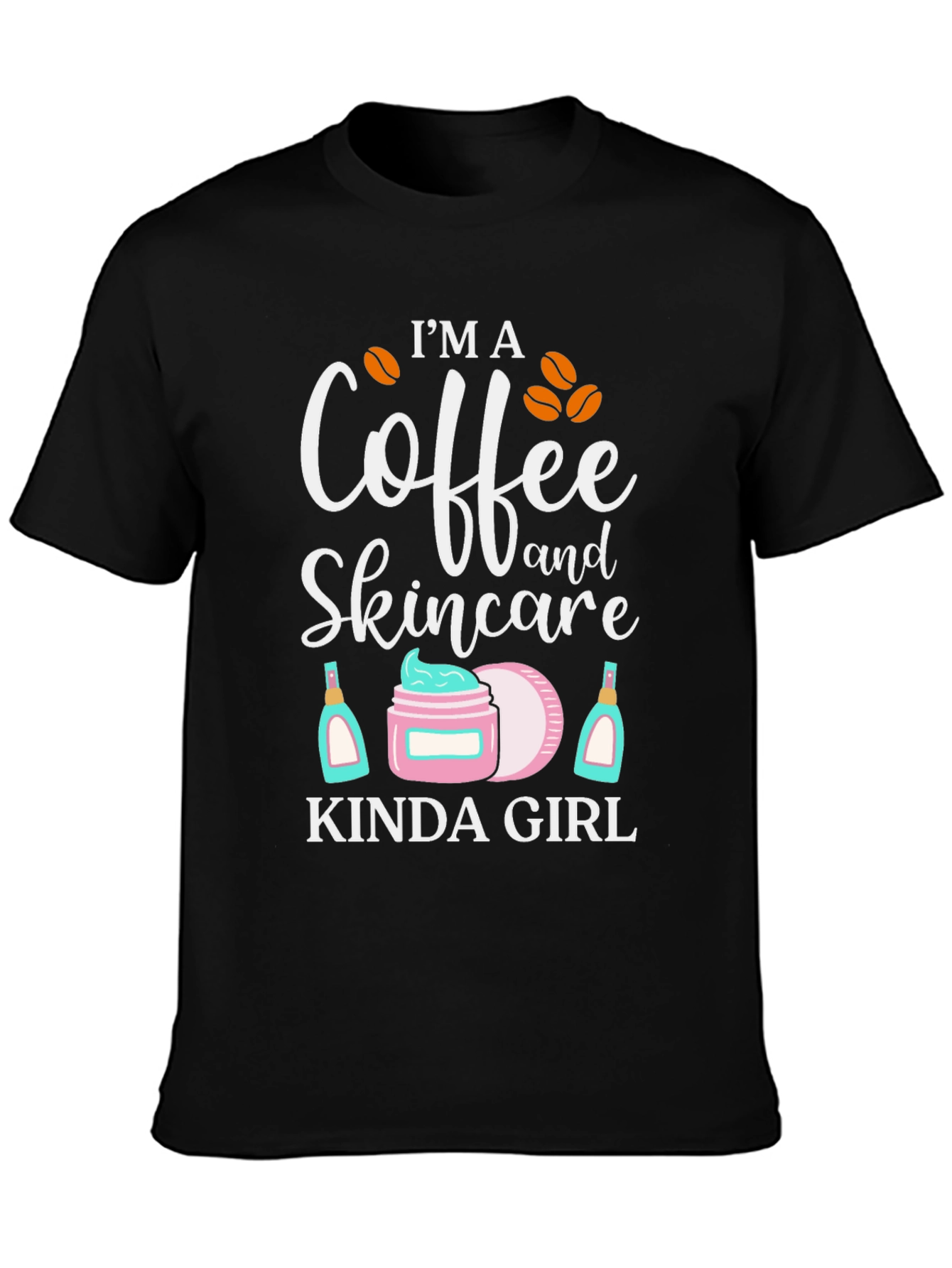 Camiseta Negra Coffee & Skincare Girl
