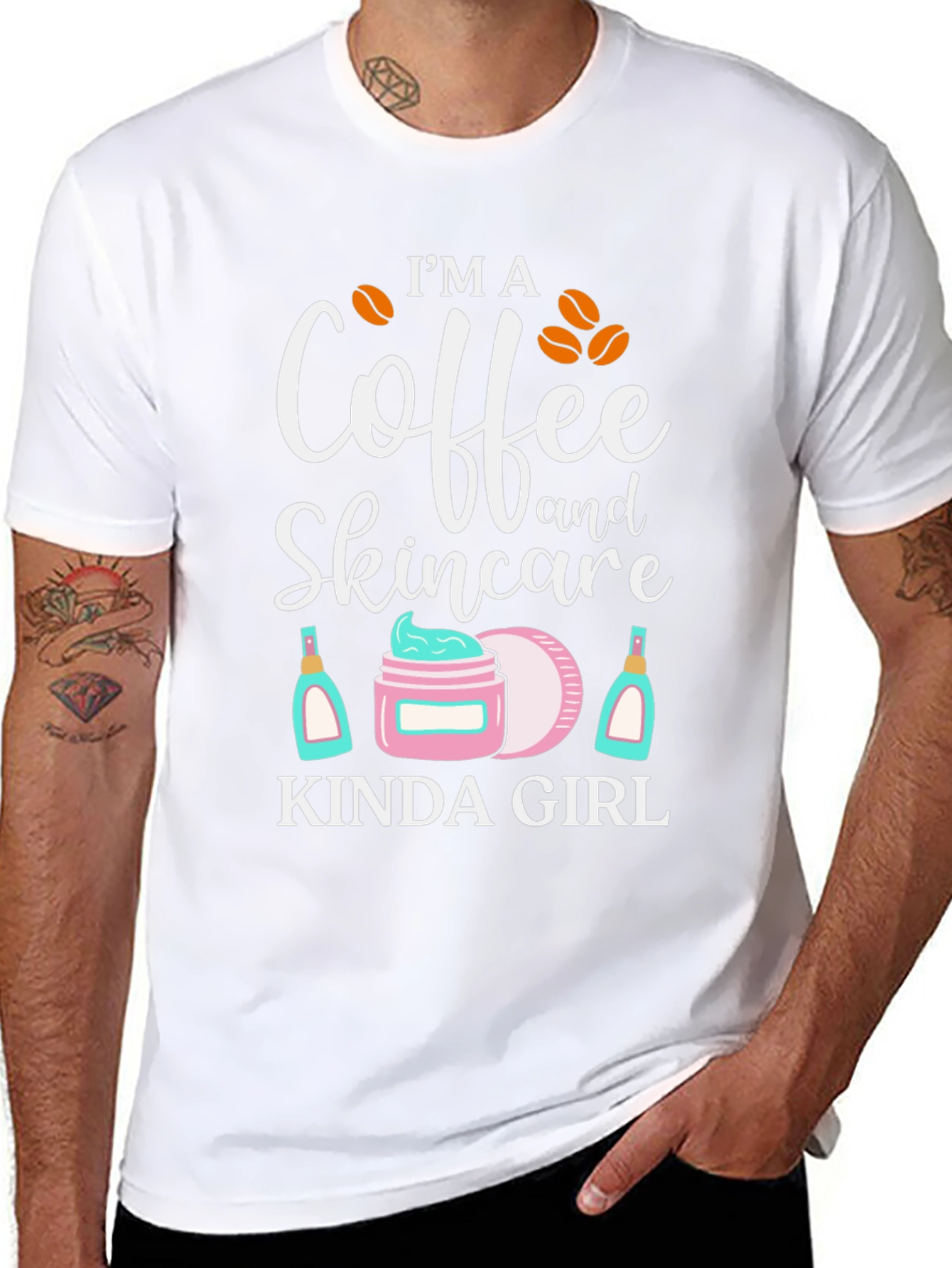 Camiseta Negra Coffee & Skincare Girl