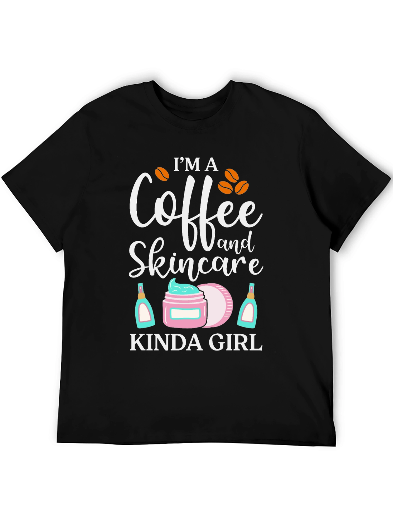 Camiseta Negra Coffee & Skincare Girl