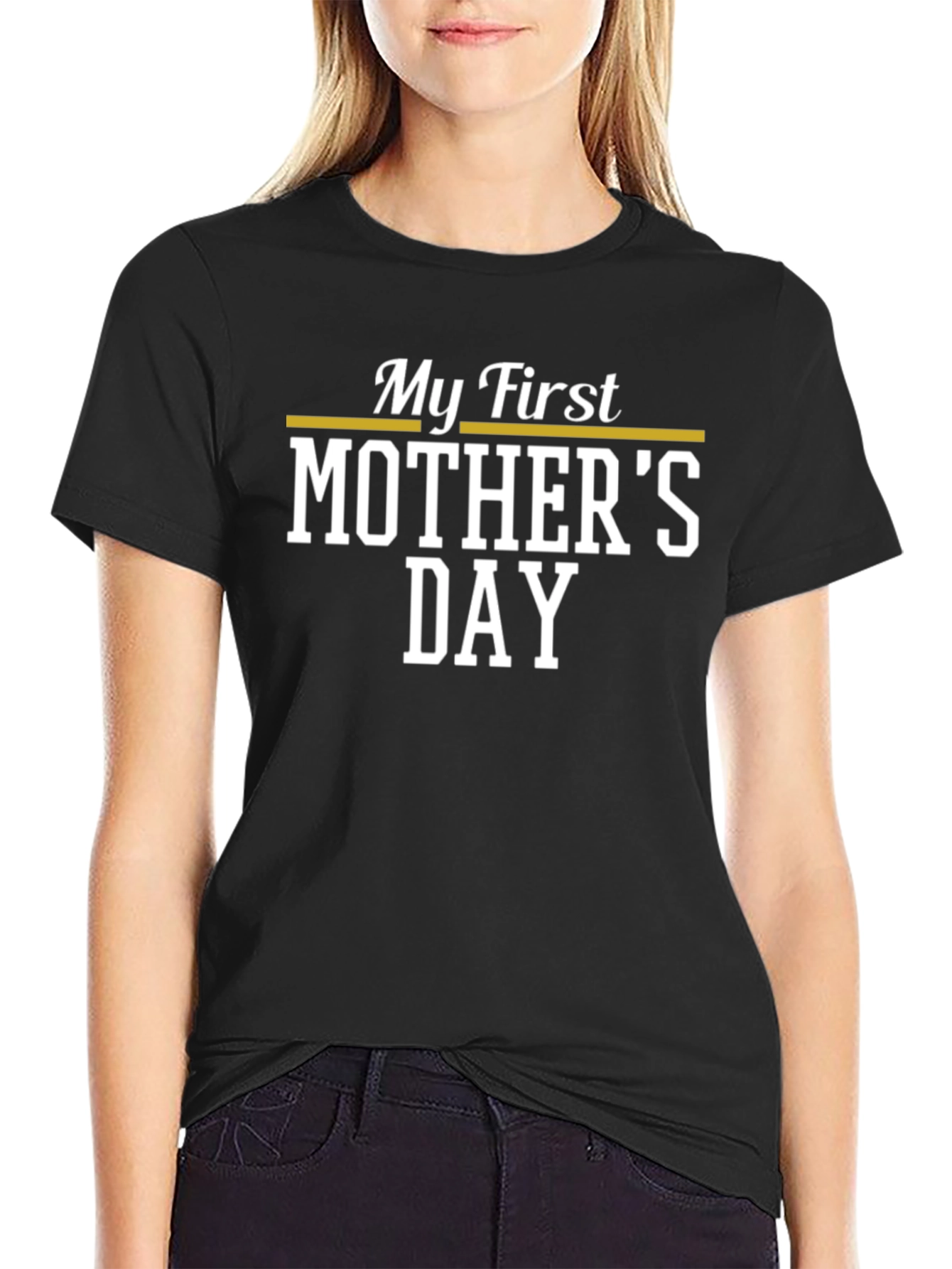 Camiseta Negra Mi Primer Día de la Madre