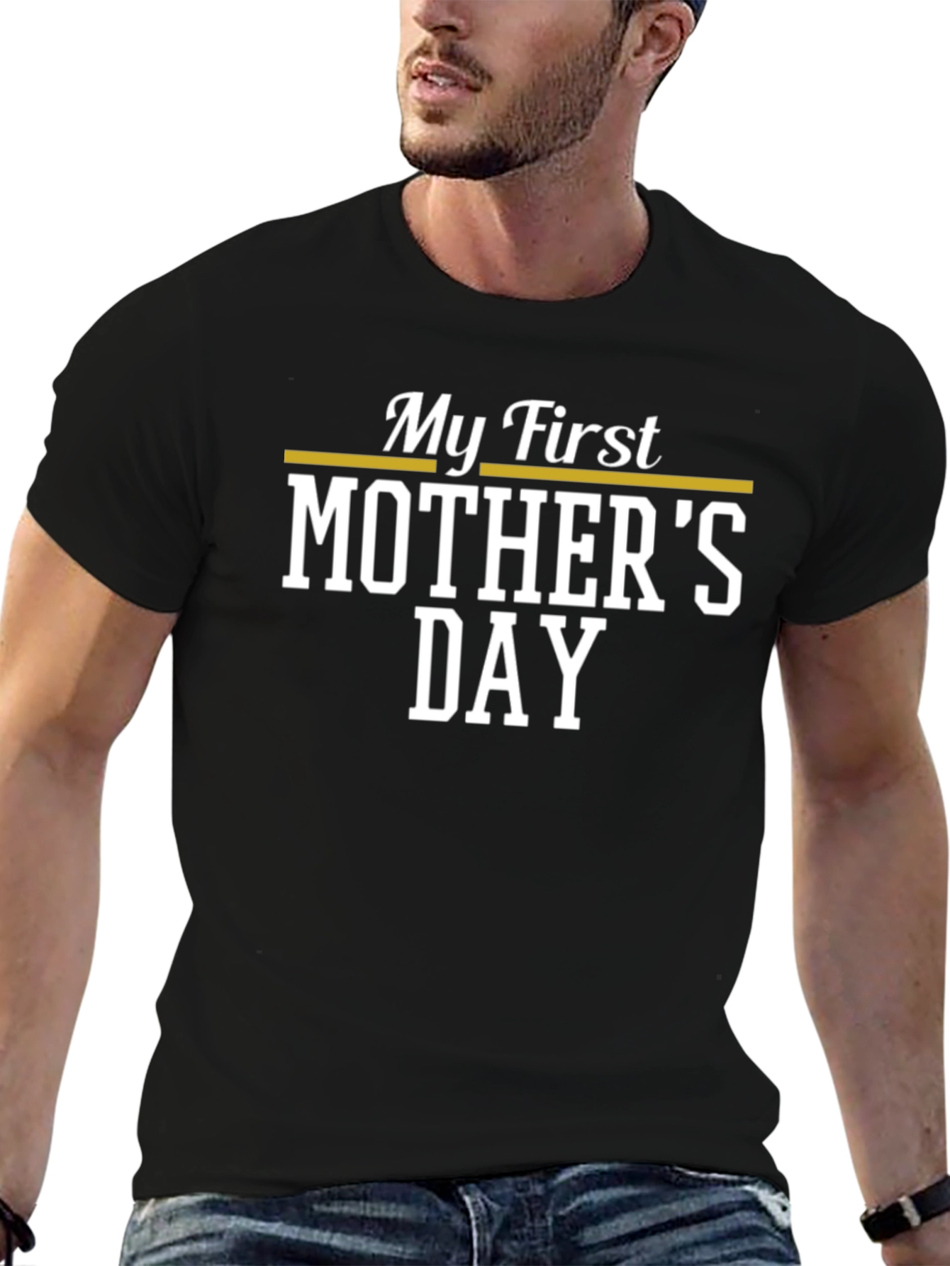 Camiseta Negra Mi Primer Día de la Madre