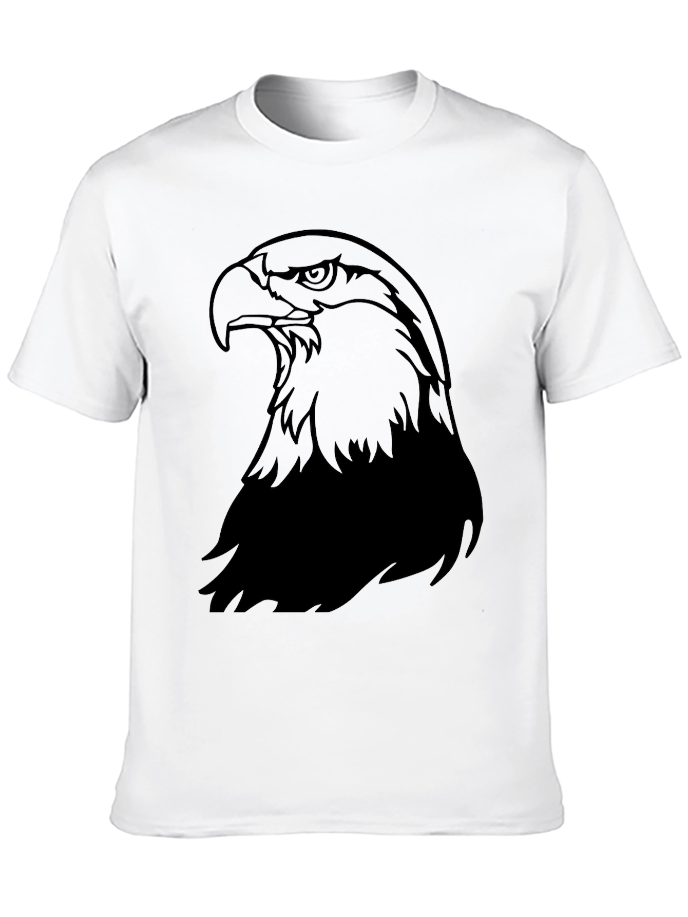 Camiseta Hombre Negra con Diseño de Águila