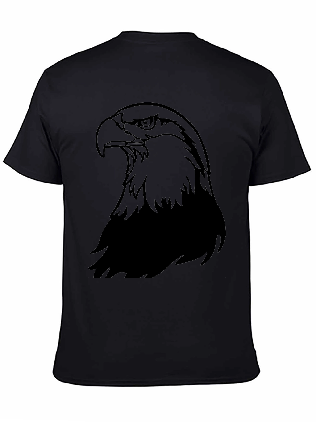 Camiseta Hombre Negra con Diseño de Águila