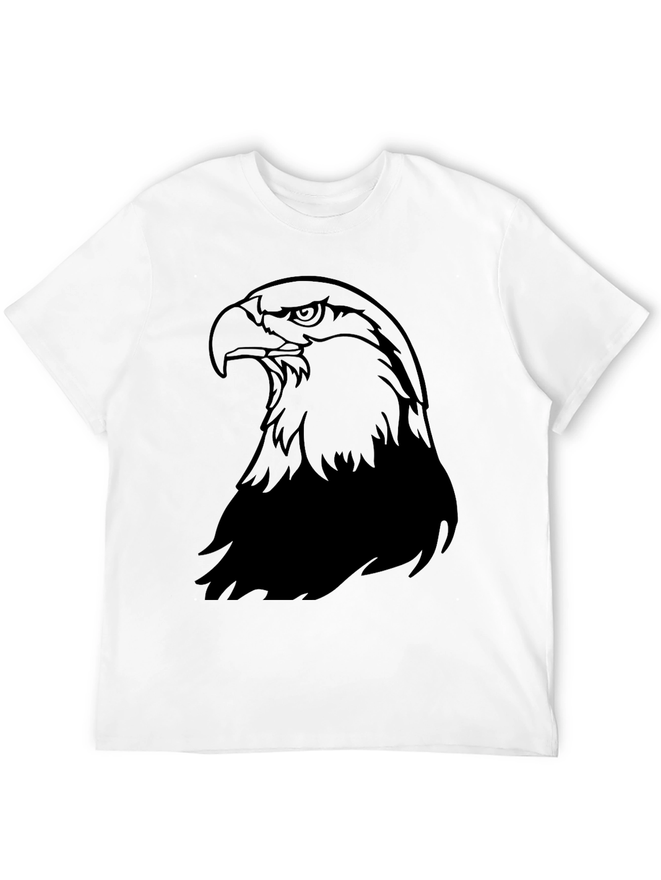 Camiseta Hombre Negra con Diseño de Águila