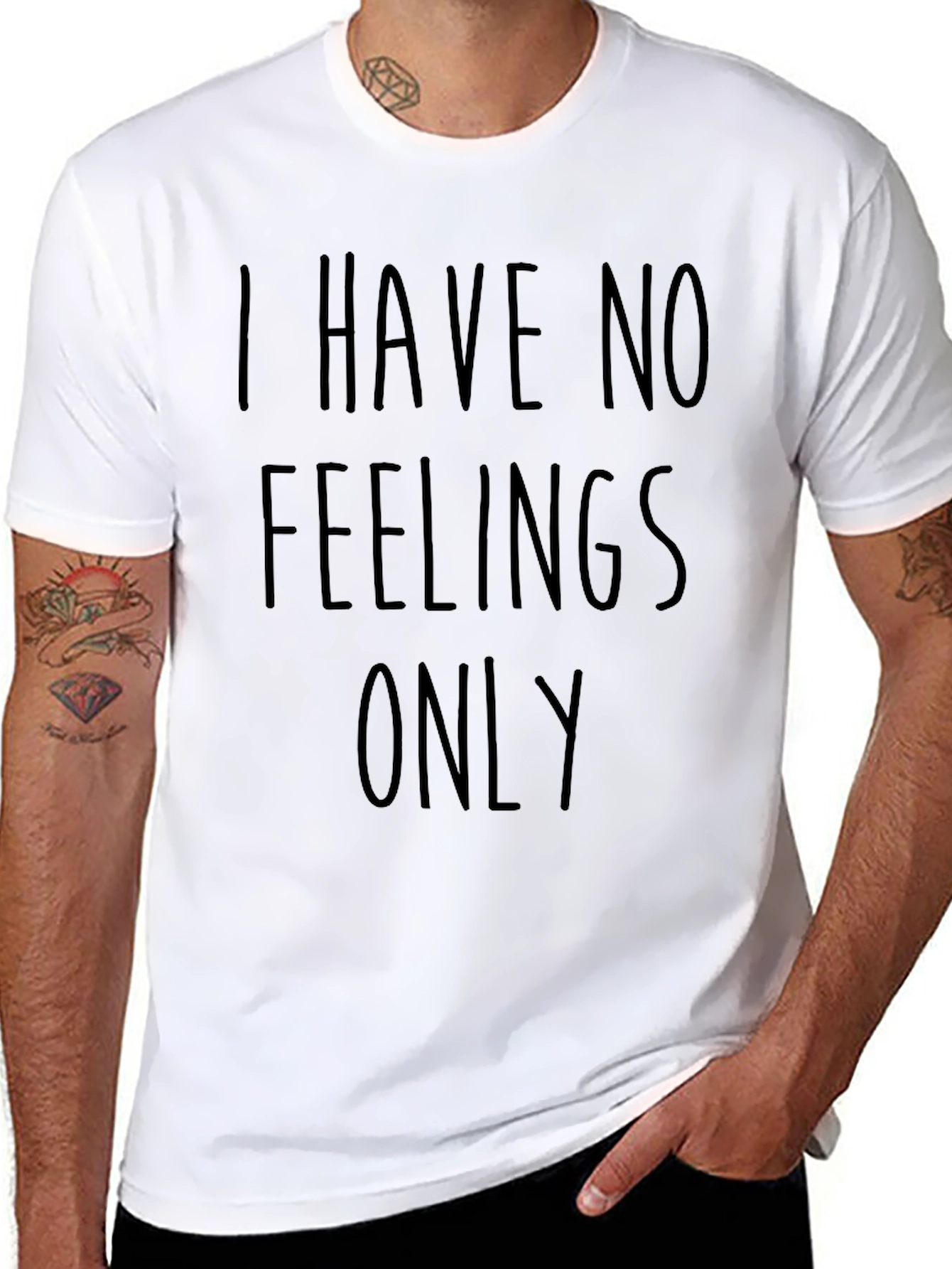 Camiseta Negra: No Tengo Sentimientos