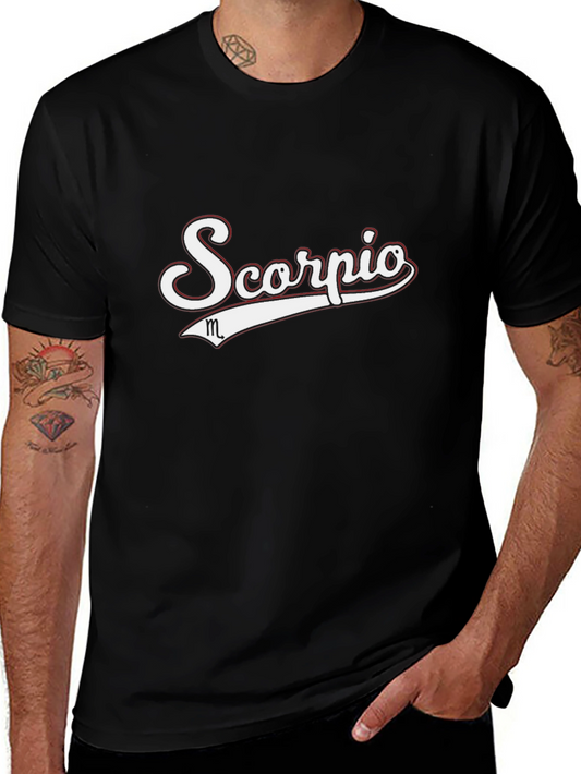 Camiseta Negra Scorpio - Diseño Zodiaco