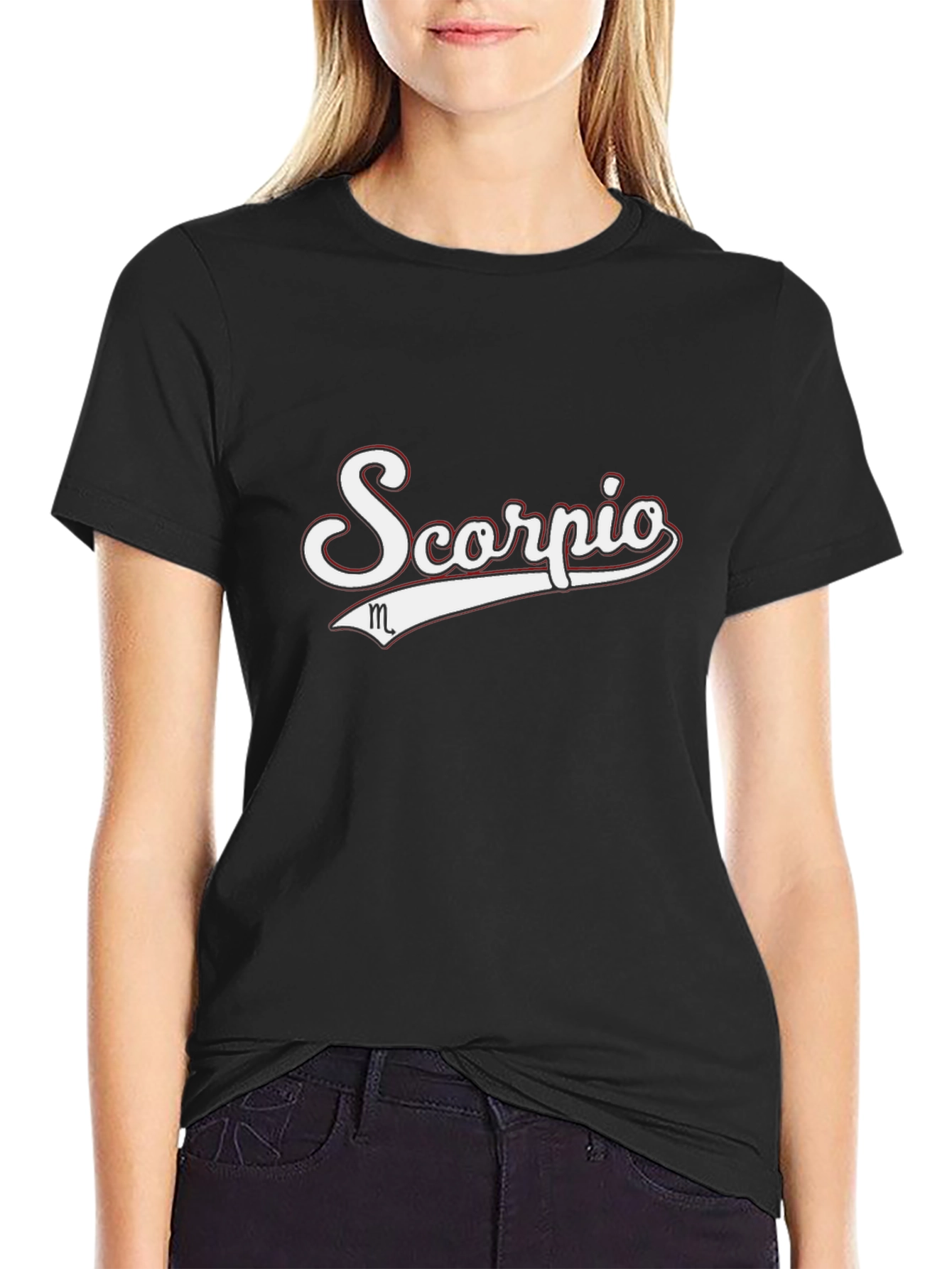 Camiseta Negra Scorpio - Diseño Zodiaco
