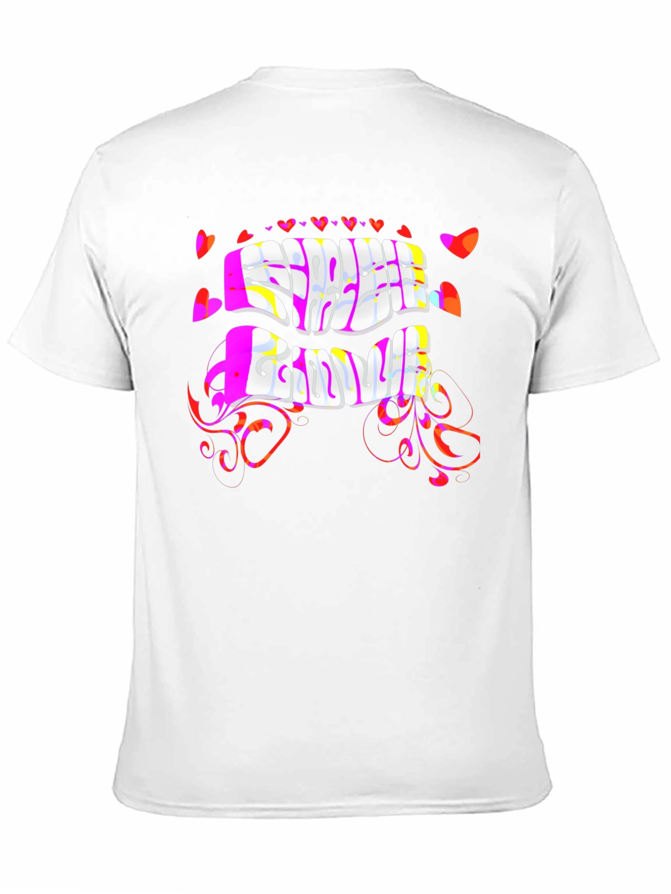 Camiseta Negra Amor Libre Diseño Psicodélico