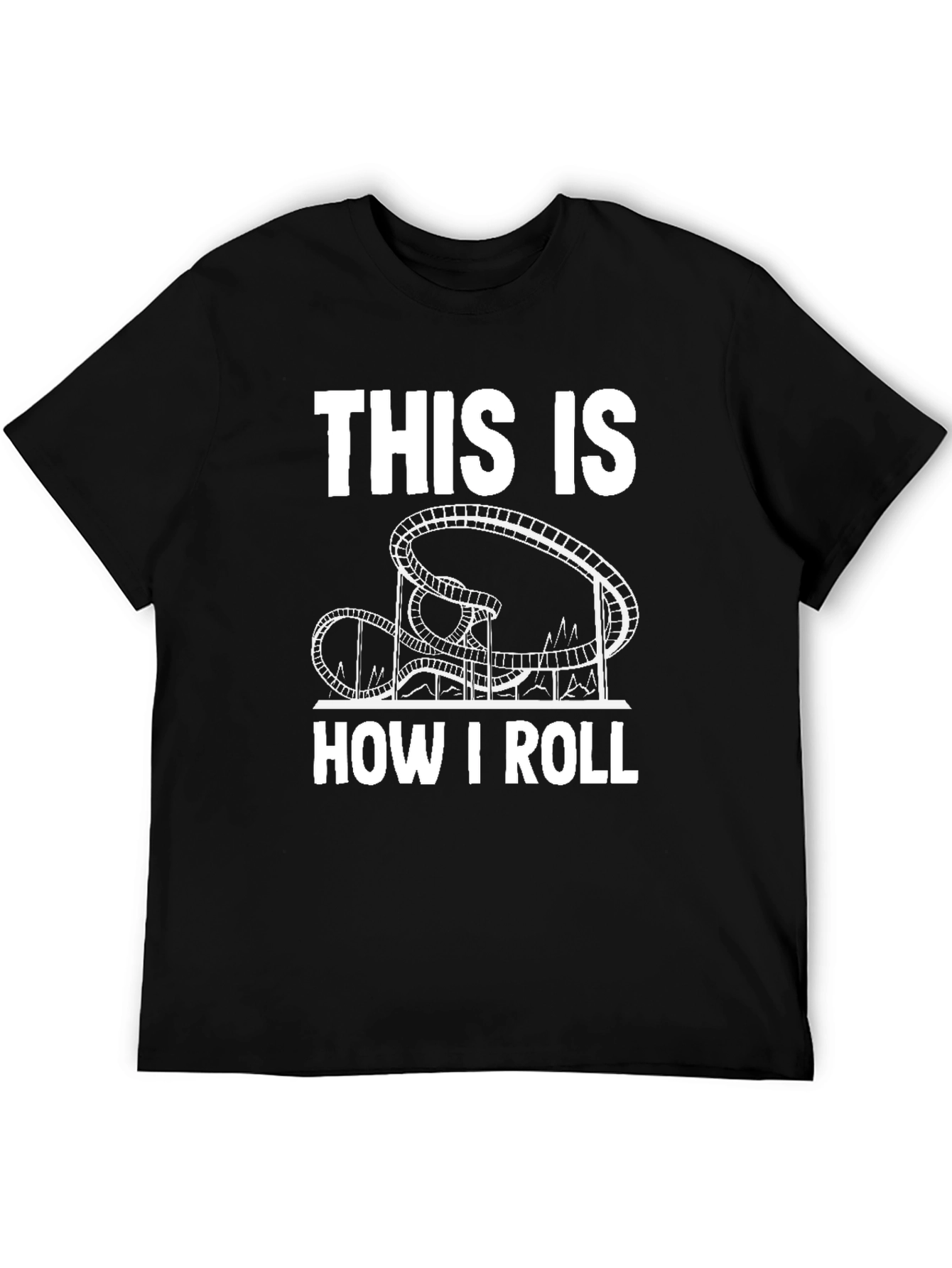 Camiseta Negra Así es como ruedo - Montaña Rusa