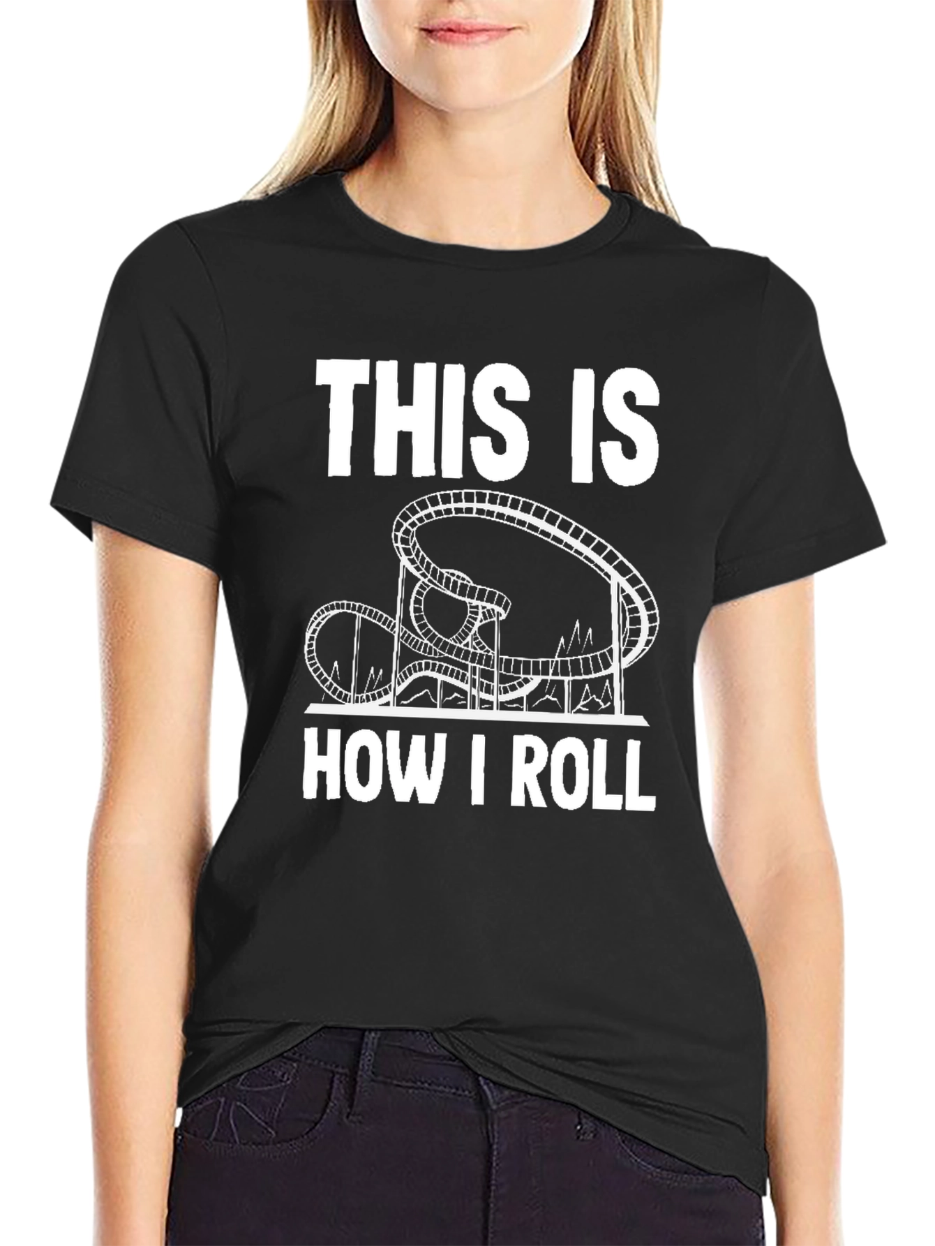 Camiseta Negra Así es como ruedo - Montaña Rusa