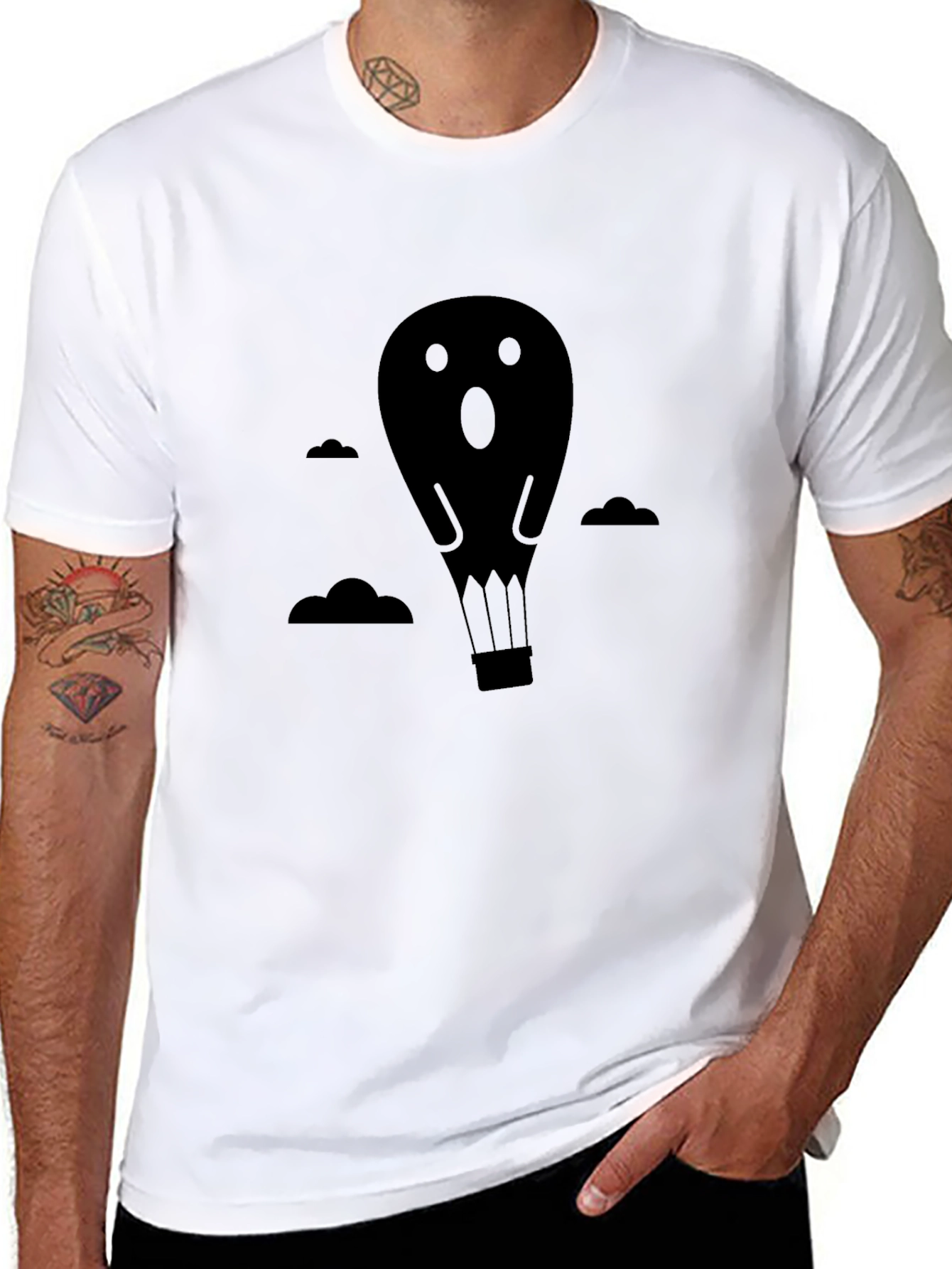 Camiseta Negra Globo Fantasma