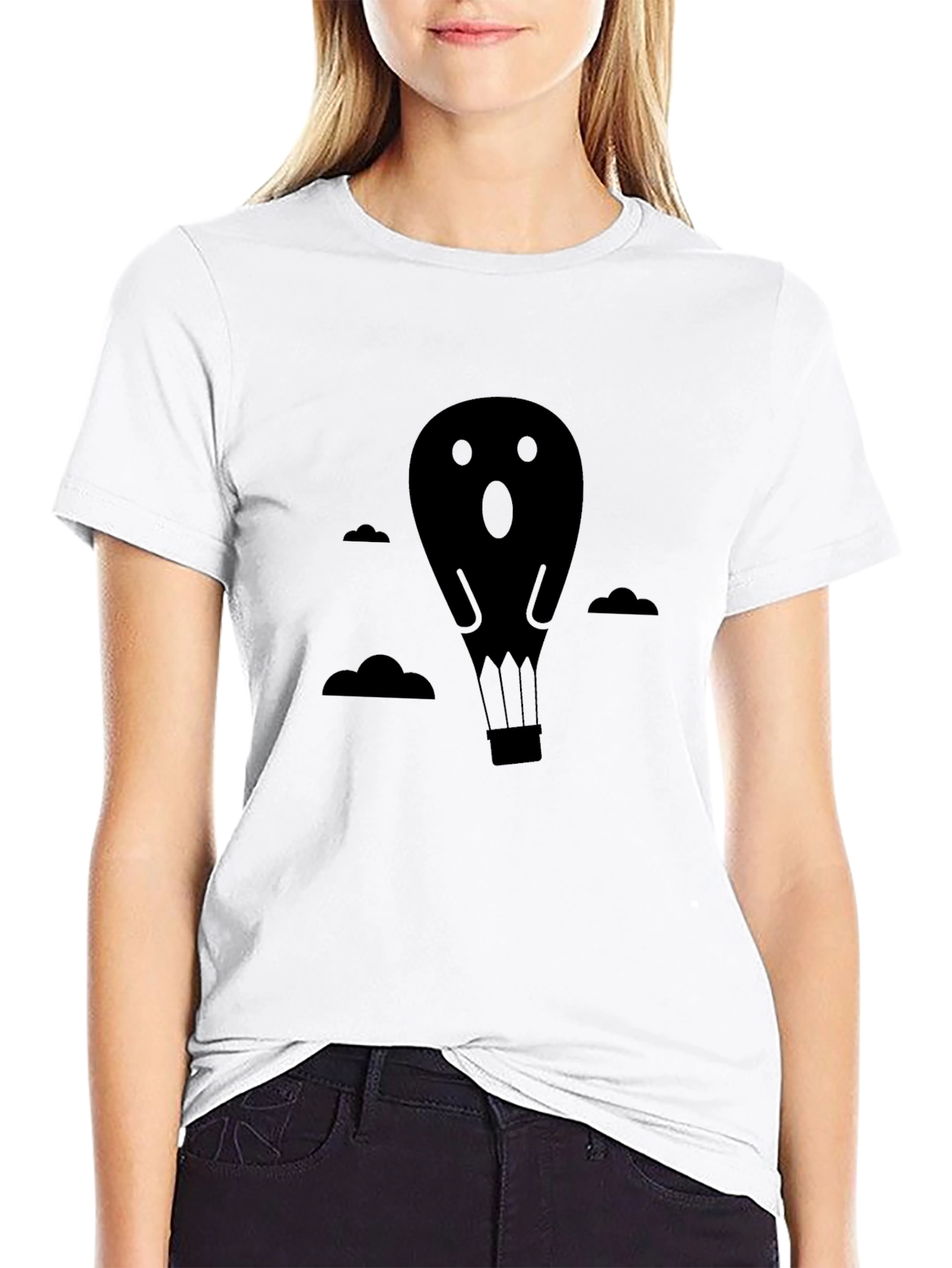 Camiseta Negra Globo Fantasma