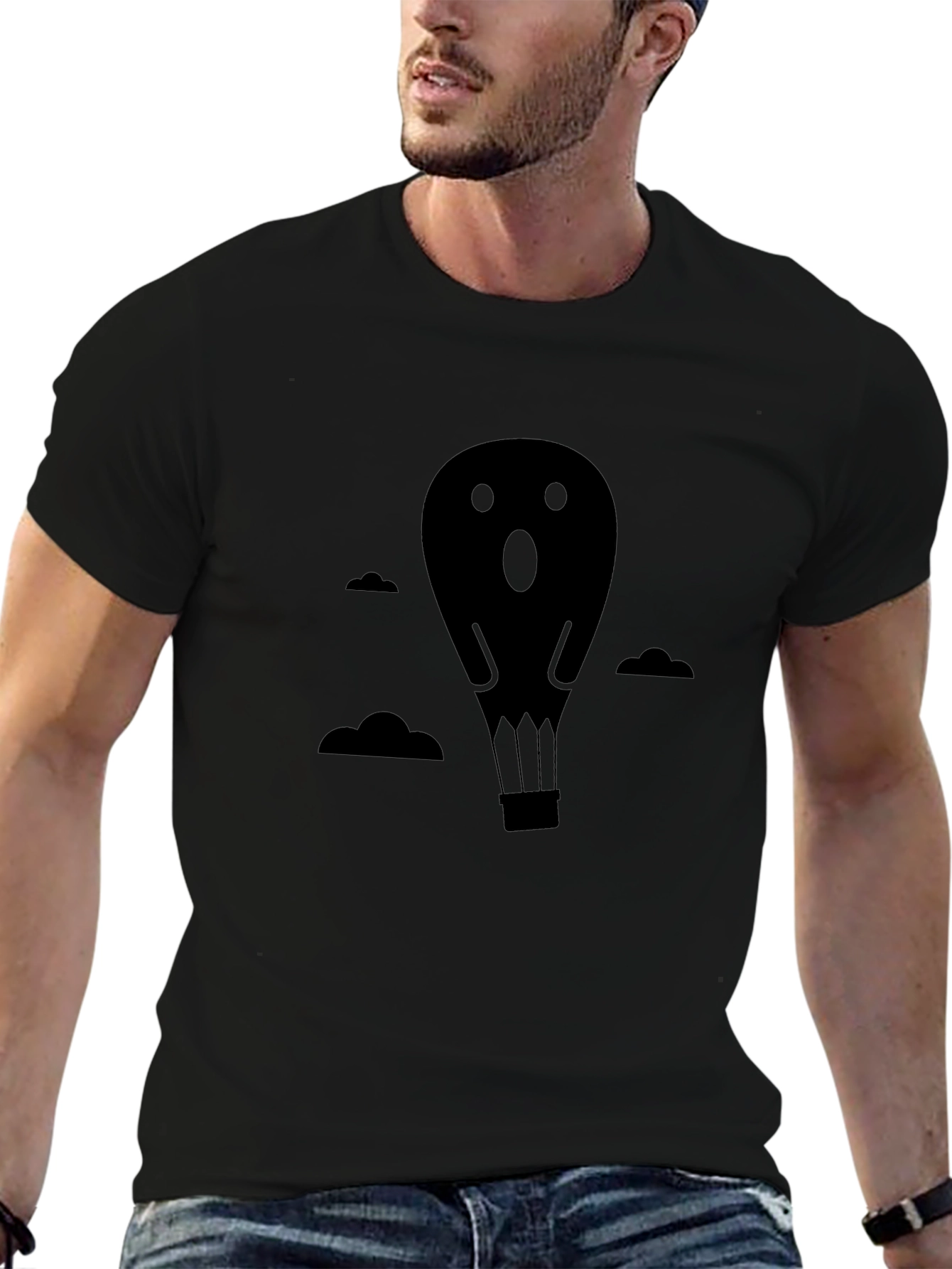 Camiseta Negra Globo Fantasma