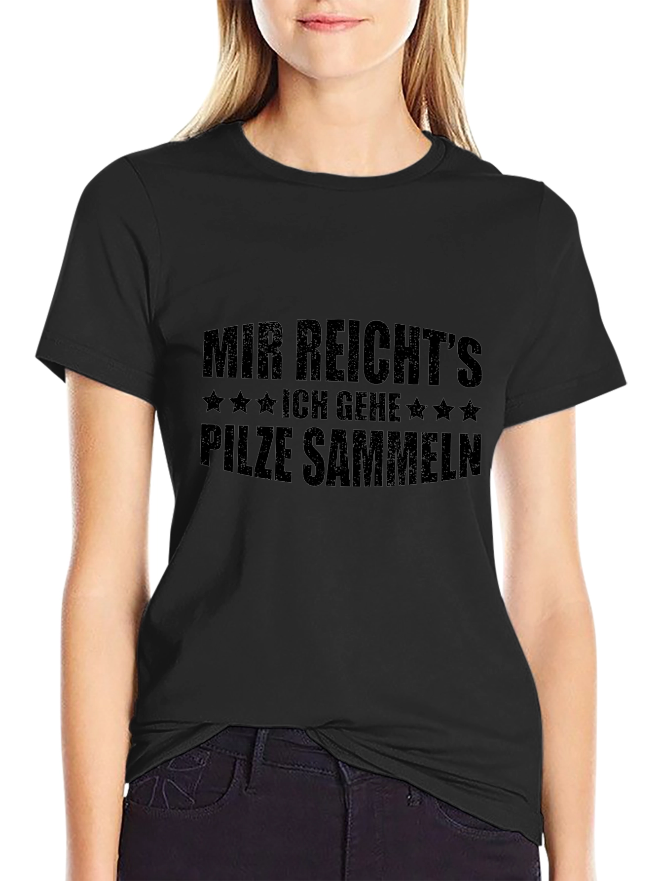 Camiseta Negra Mir Reichts - Para Amantes de Setas
