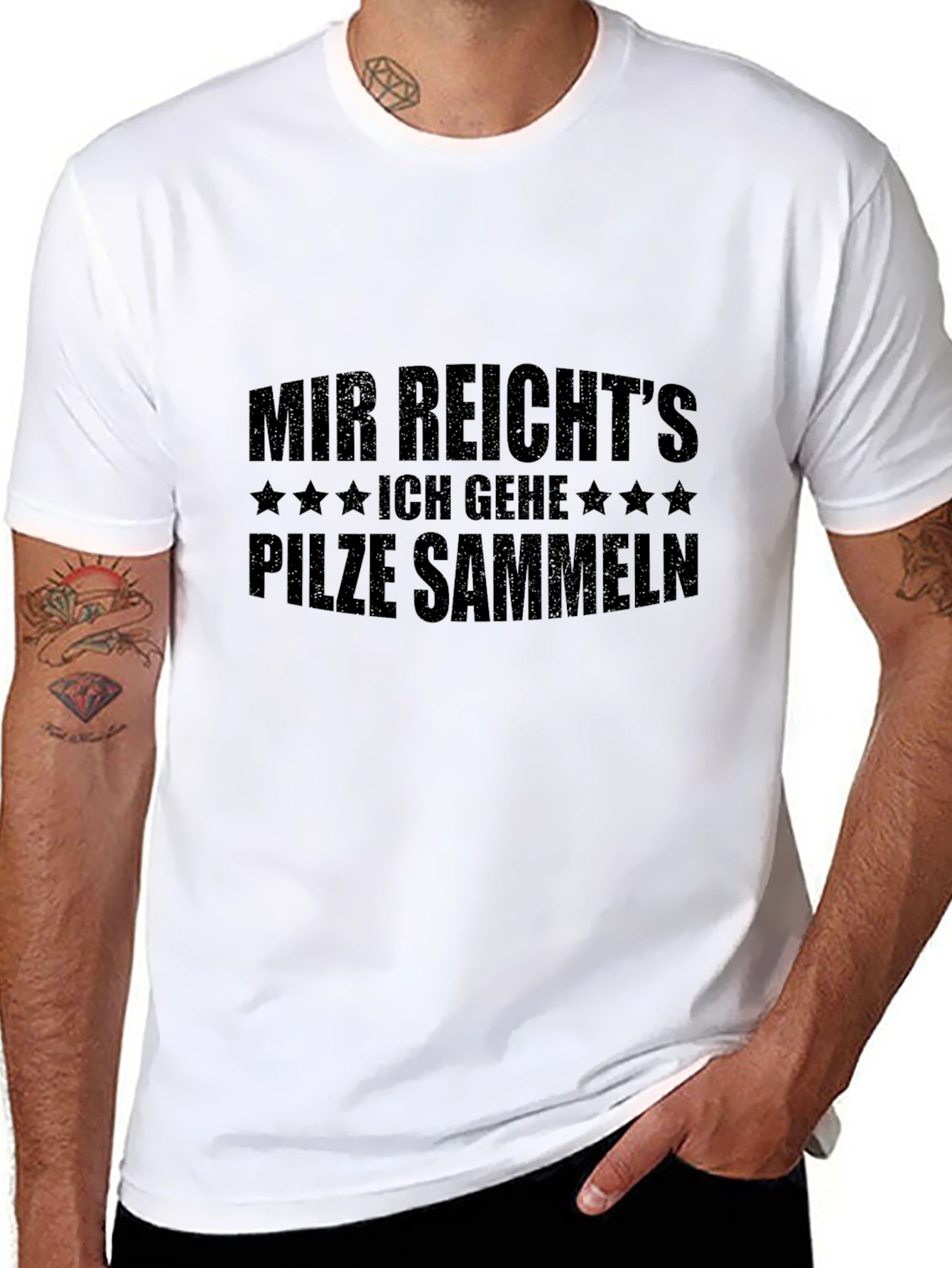 Camiseta Negra Mir Reichts - Para Amantes de Setas
