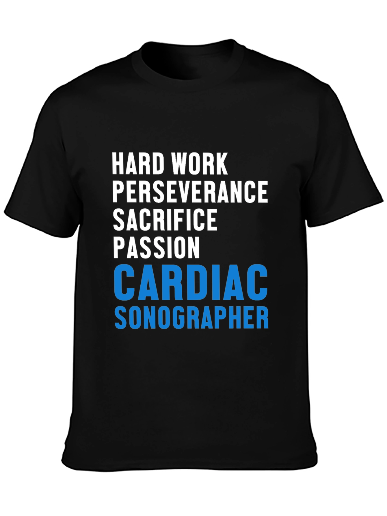 Camiseta Negra Cardíaco Sonógrafo: Pasión y Sacrificio