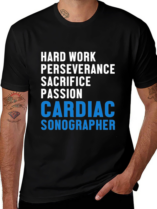 Camiseta Negra Cardíaco Sonógrafo: Pasión y Sacrificio