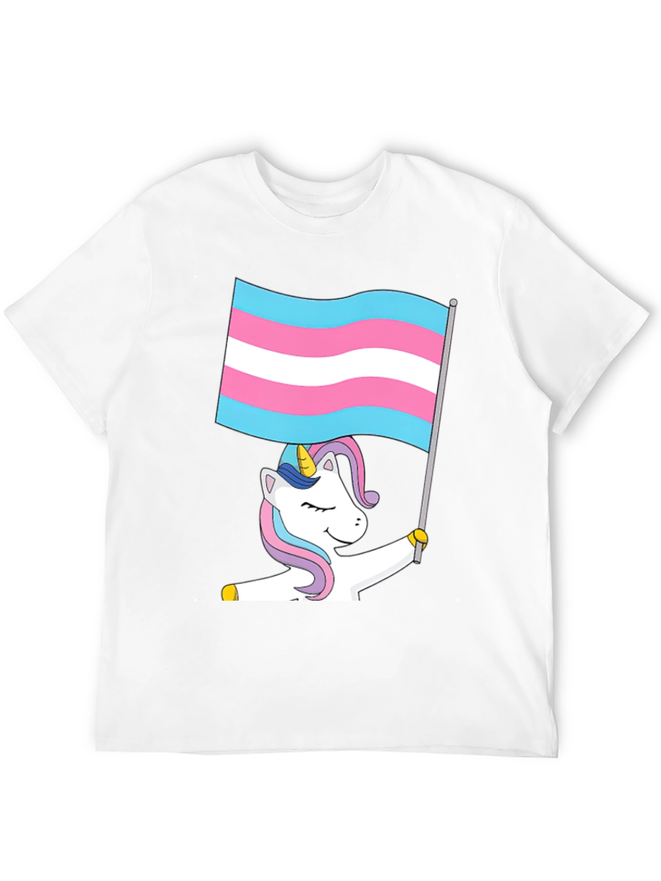 Camiseta Negra Unicornio Transgénero
