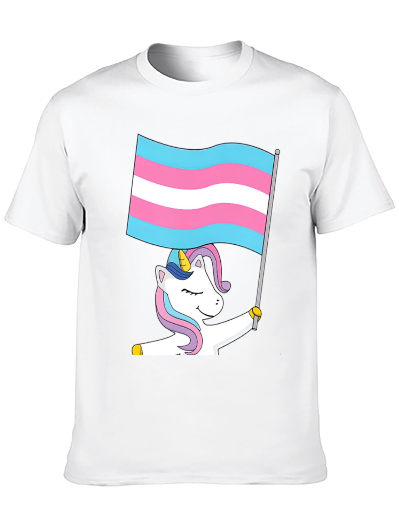 Camiseta Negra Unicornio Transgénero