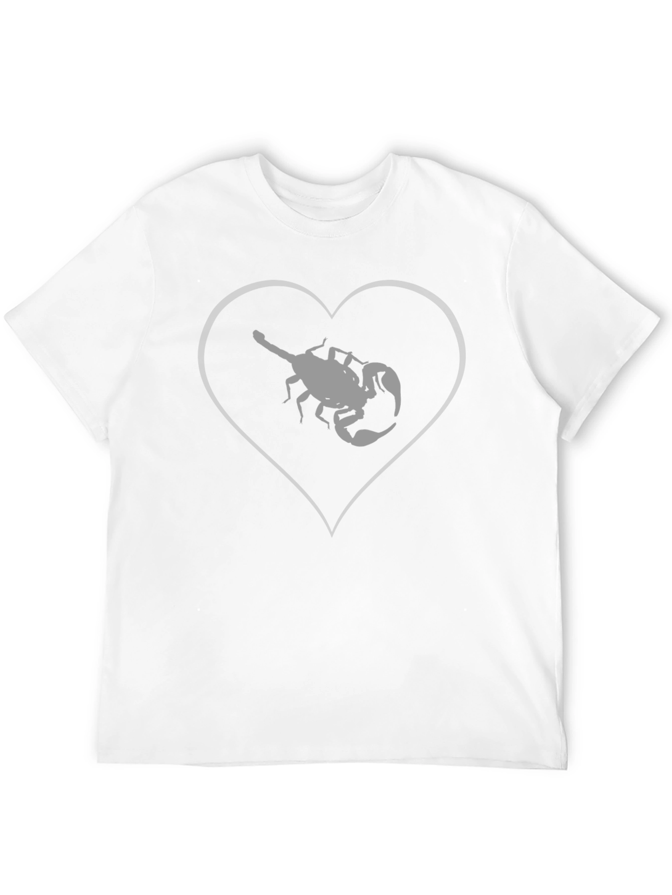 Camiseta Negra Estampado Escorpión Corazón