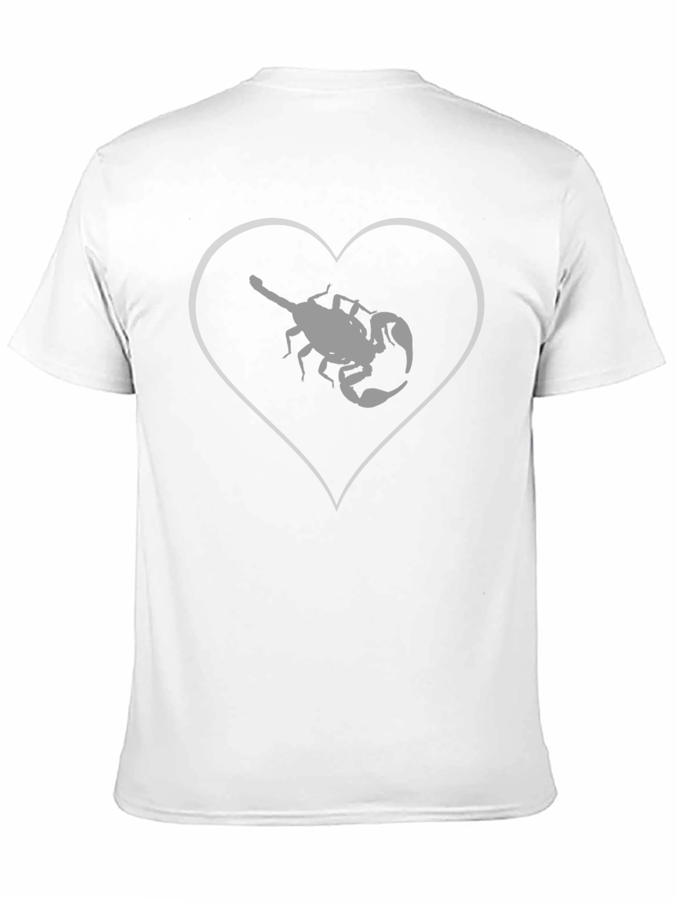 Camiseta Negra Estampado Escorpión Corazón