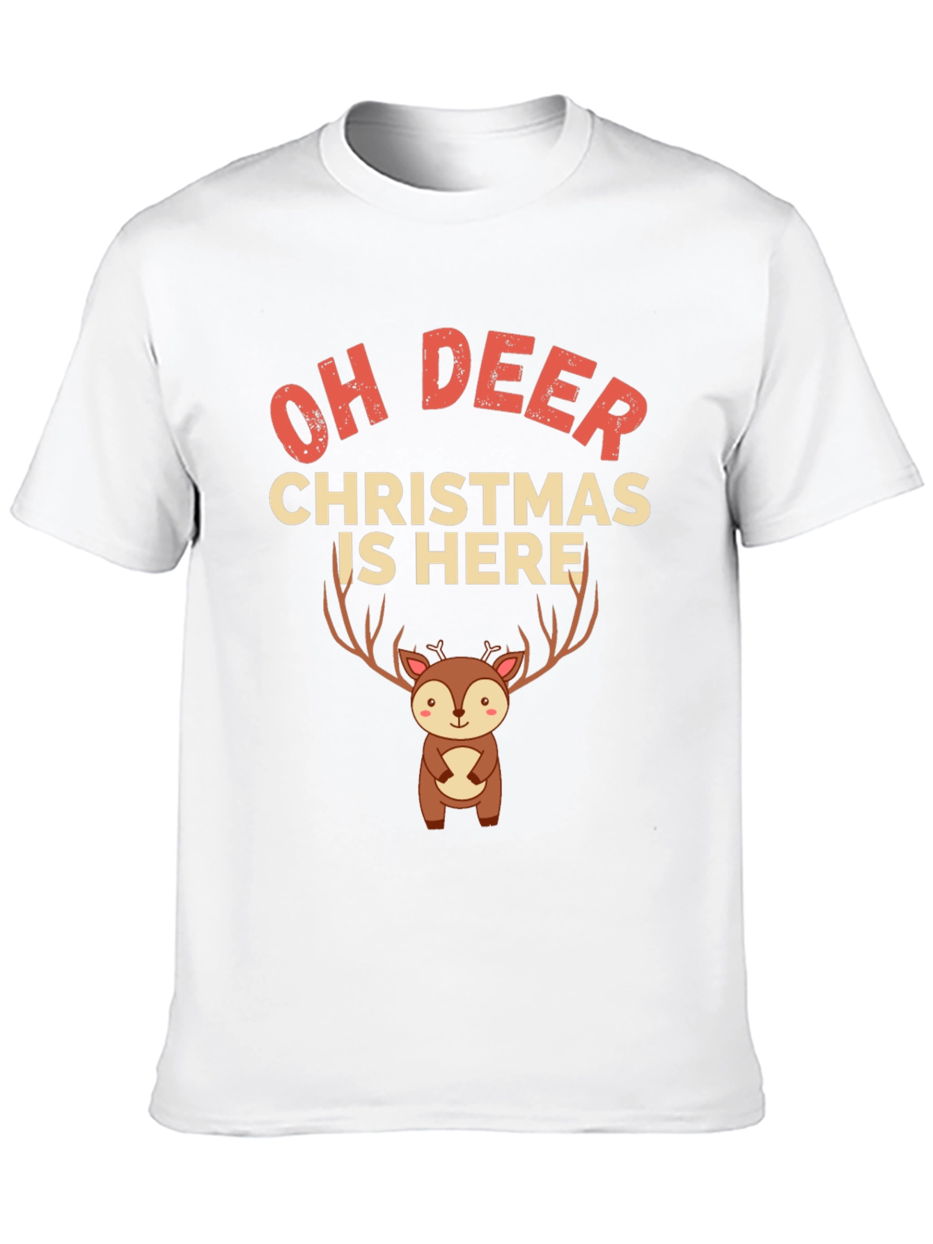 Camiseta Navideña Oh Deer Christmas Is Here